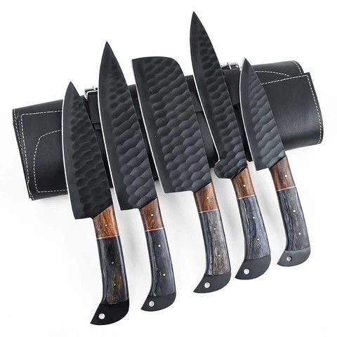 Other Carbon Steel Chef Knives Set of 5 with Wenge Wood Handles Size ONE SIZE - 5 Thumbnail