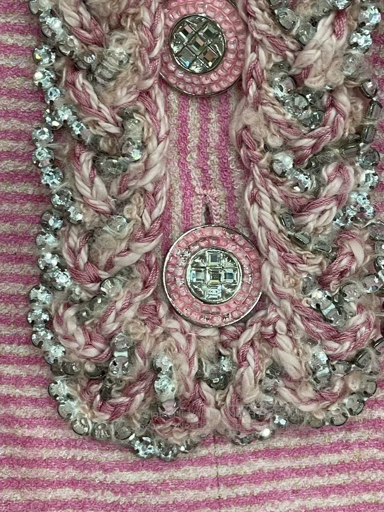 Chanel Chanel 23C pink rhinestones with floral two-piece fake two Size S / US 4 / IT 40 - 3 Thumbnail