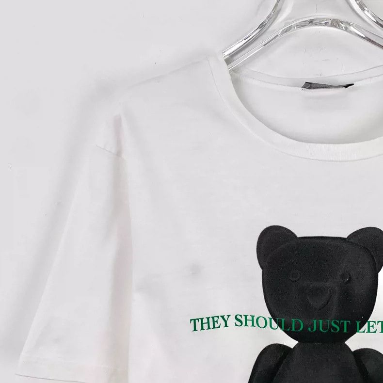 Dior Dior White bear print cotton round-neck short-sleeved T-shi Size US M / EU 48-50 / 2 - 3 Thumbnail
