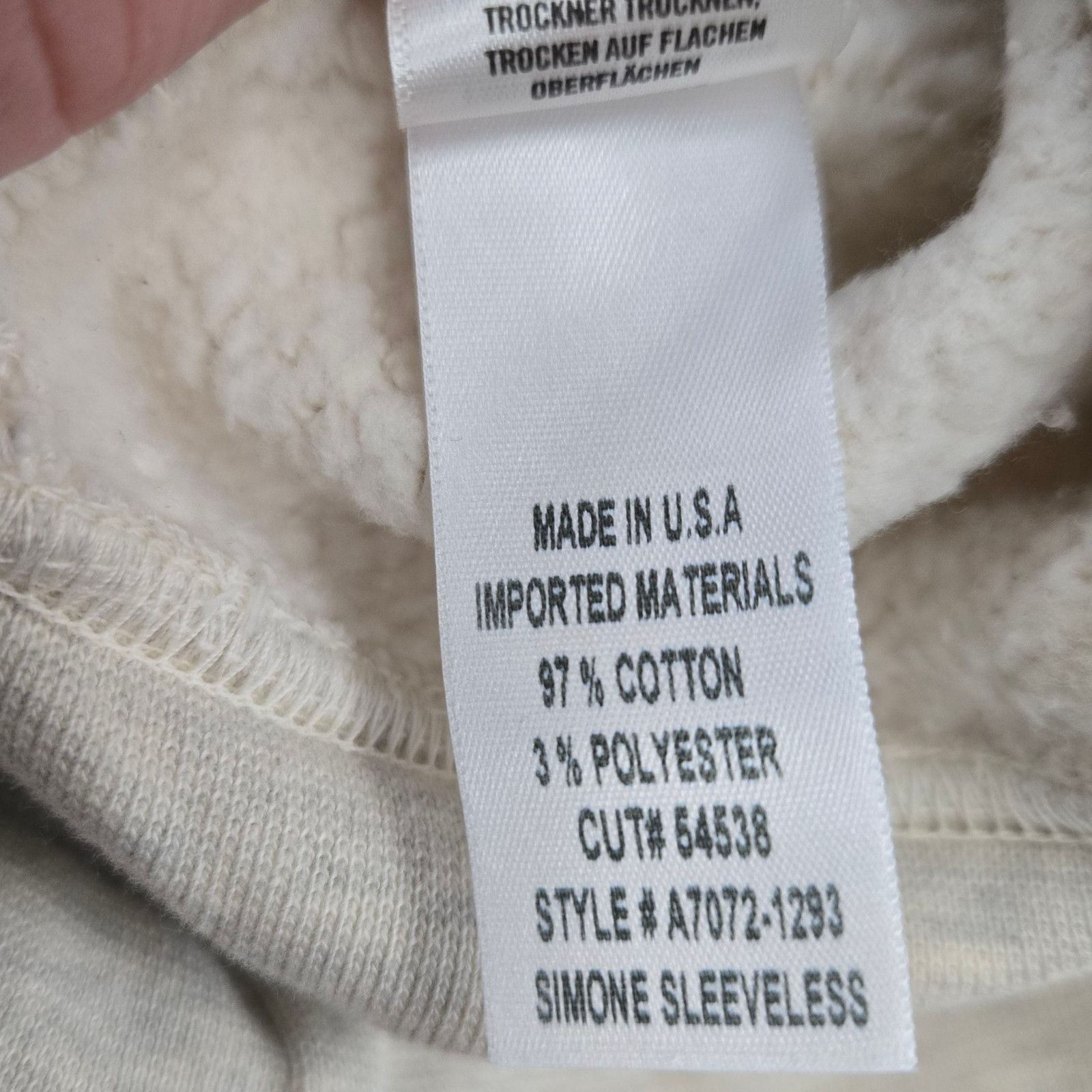 Agolde AGOLDE Simone Sleeveless Sweatshirt Gray Vest Size Medium Size M / US 6-8 / IT 42-44 - 6 Thumbnail