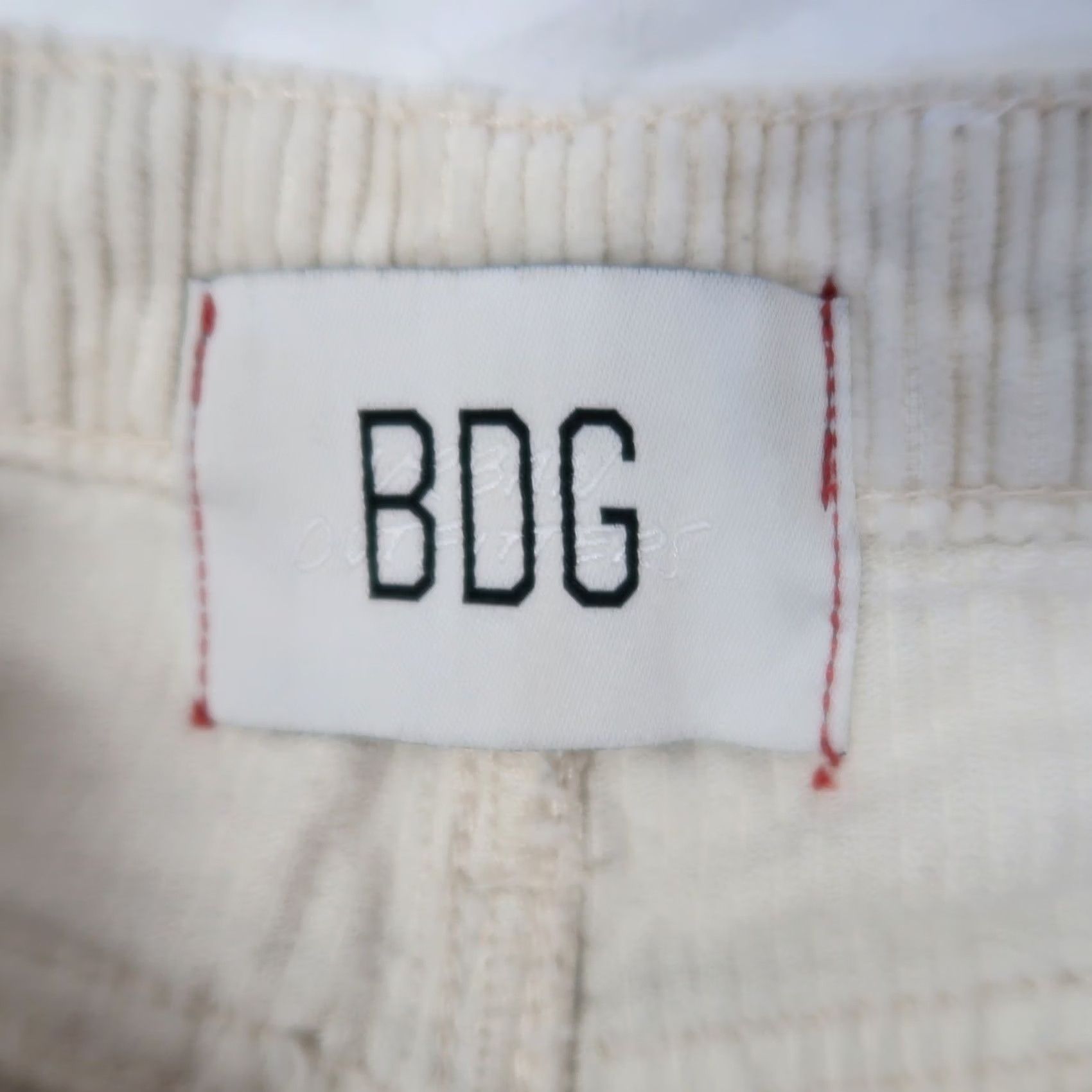 Bdg BDG Urban Outfitters High Wide Cream Corduroy Pants 25 Womens Size 42" / US 20 - 4 Thumbnail