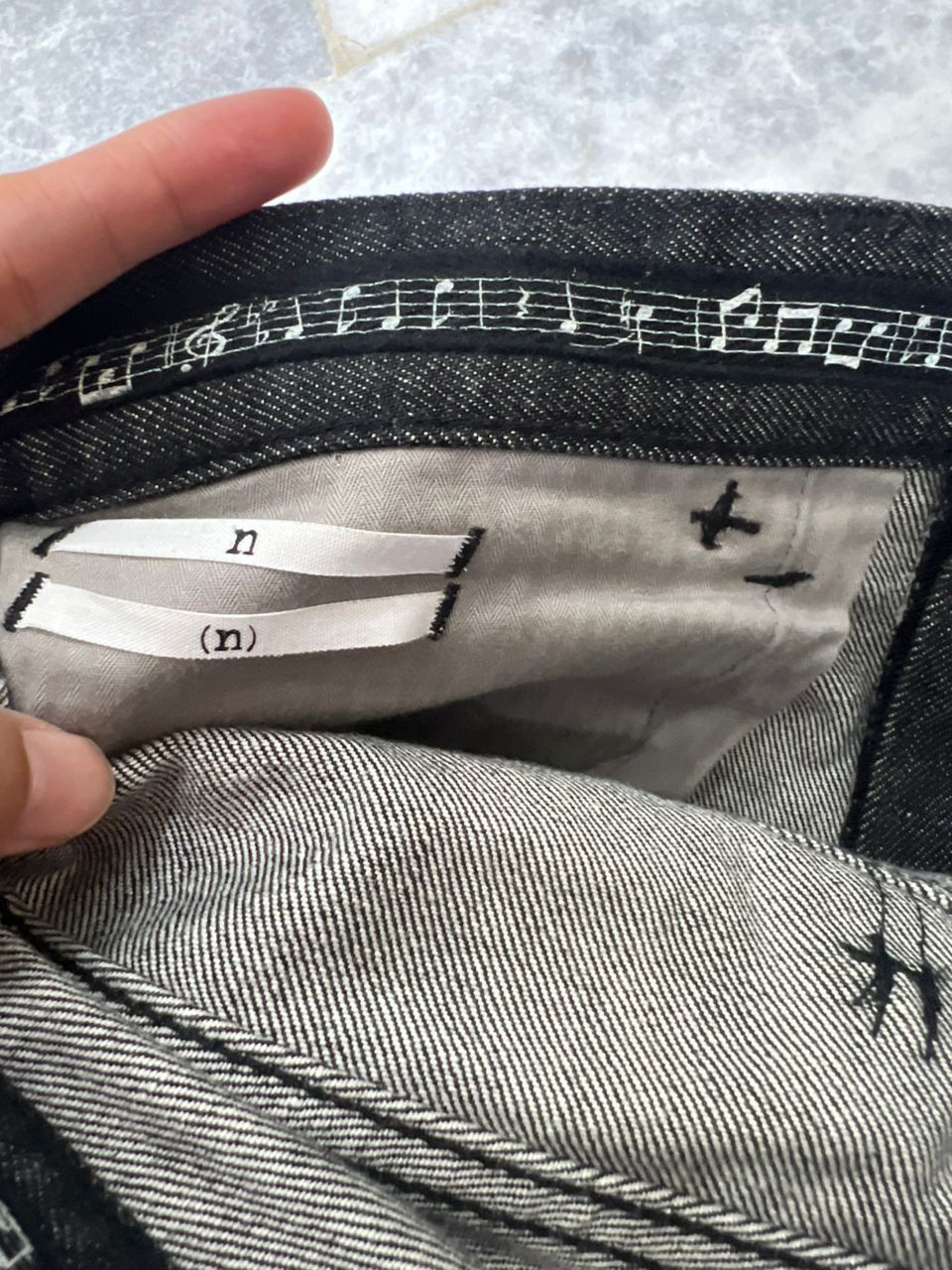 Number (N)ine Number (nine) Takahiro Miyashita’s Black Denim Size US 31 - 12 Thumbnail