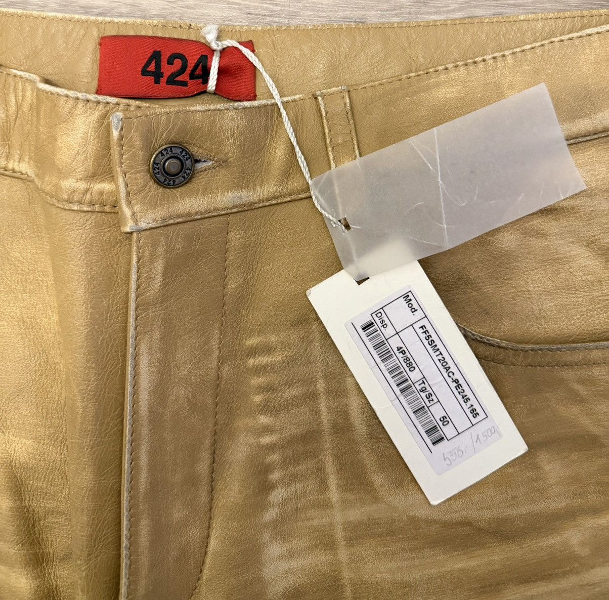424 424 leather five pocket pants Size US 34 / EU 50 - 8 Thumbnail