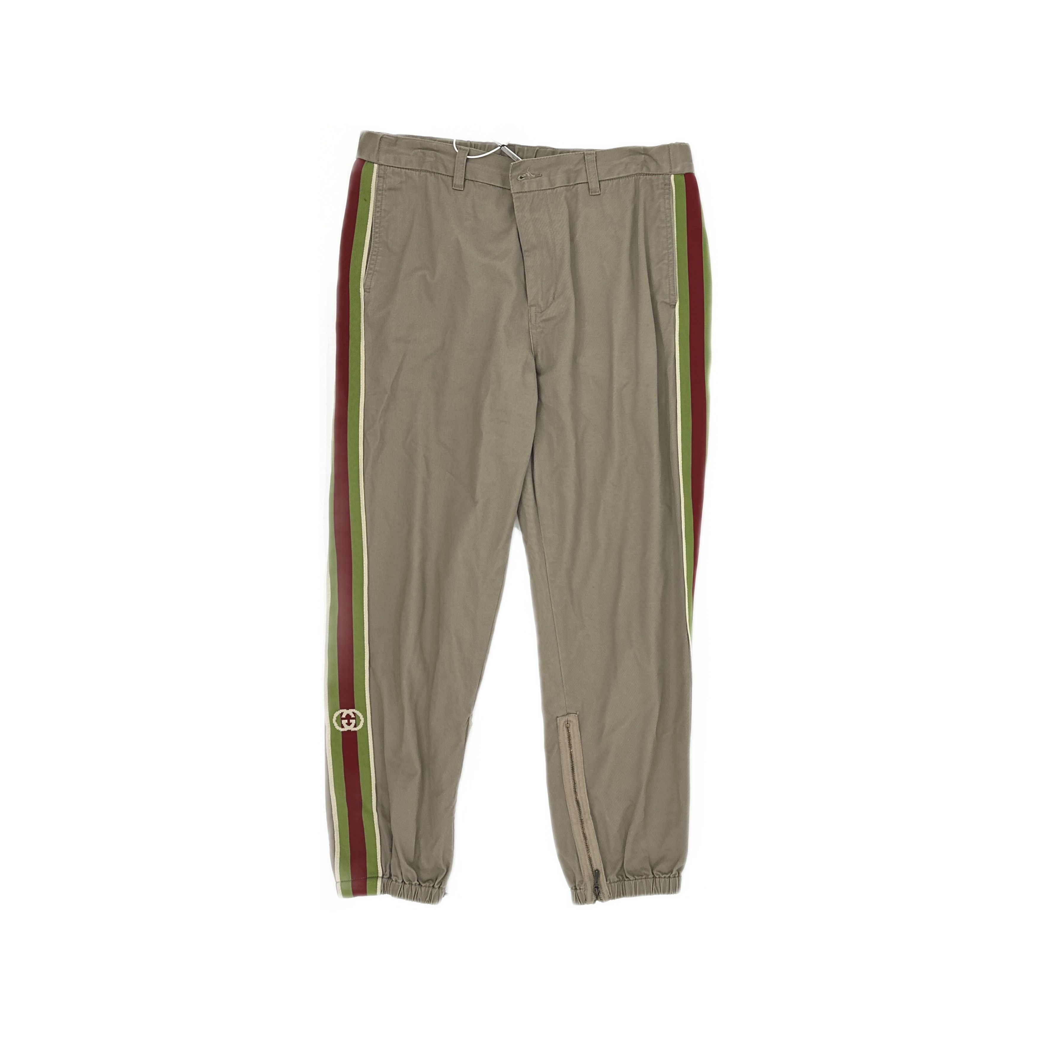 Gucci Gucci Web Stripe Zip Hem Casual Pants 48 Size US 32 / EU 48 - 1 Thumbnail