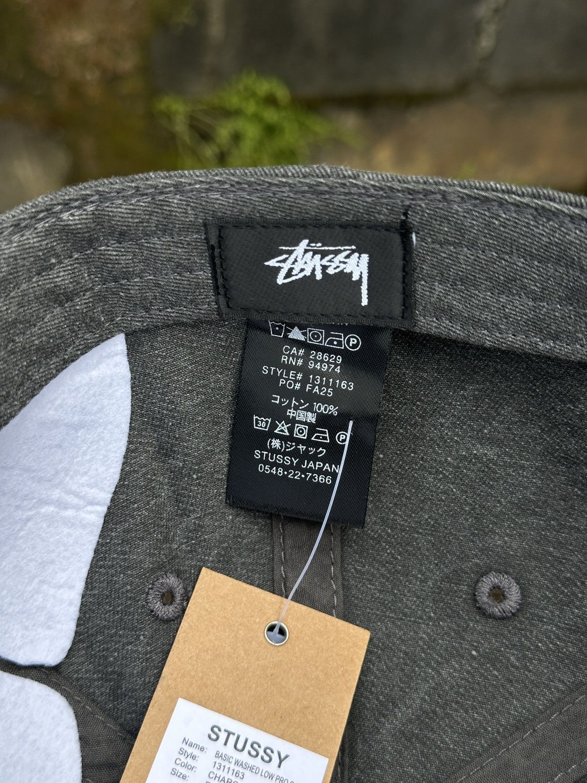 Stussy Stussy Basic Washed Low pro cap - Charcoal Size ONE SIZE - 6 Thumbnail