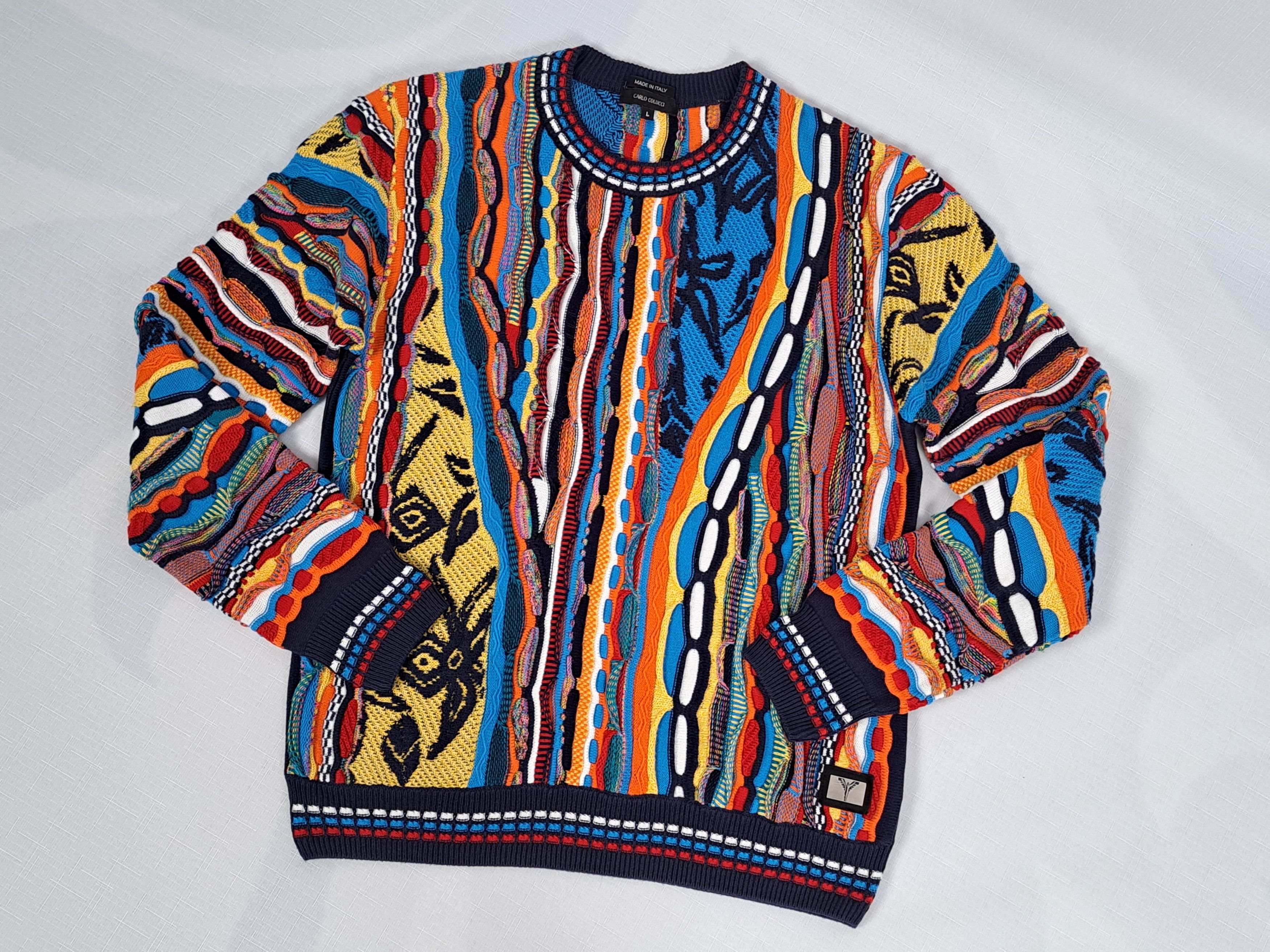 Carlo Colucci Carlo Colucci multicolor sweater Coogi style. Size L Size US L / EU 52-54 / 3 - 5 Thumbnail