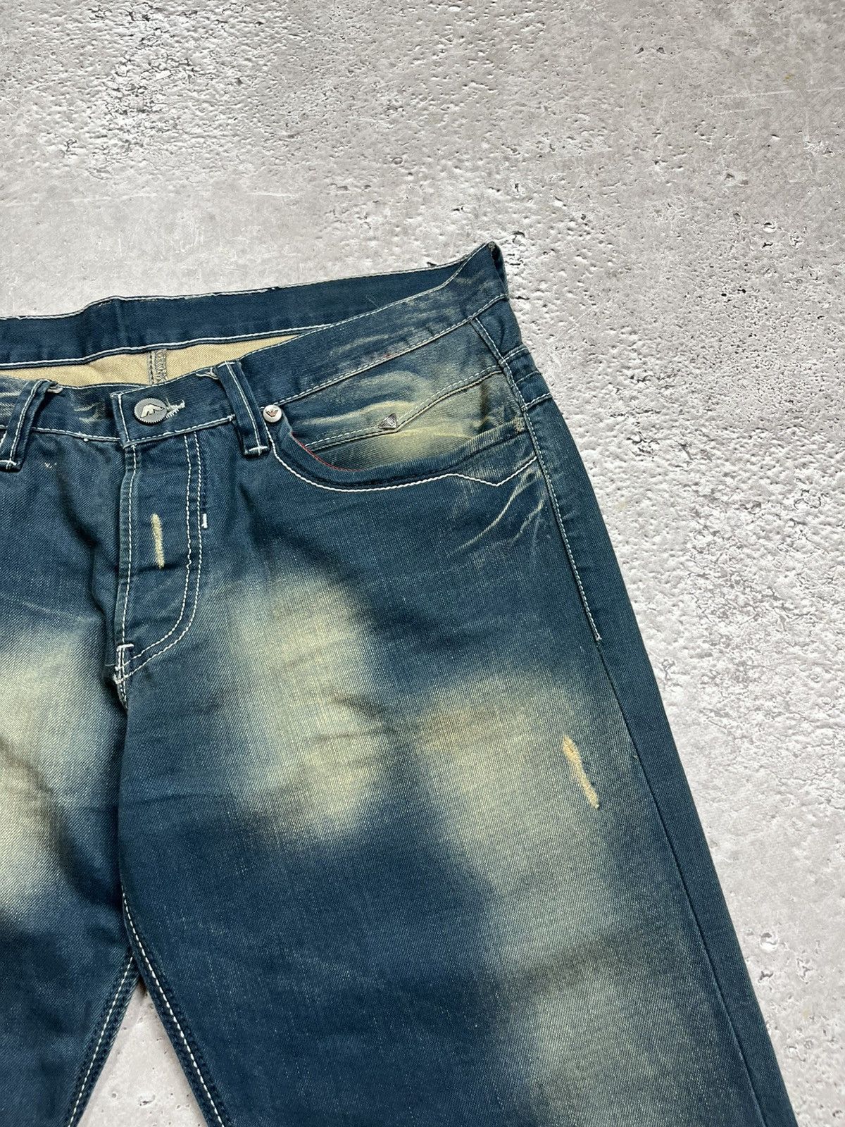 Armani Armani Jeans Size 36 Factory Faded Blue Denim Pants Size US 36 / EU 52 - 13 Thumbnail