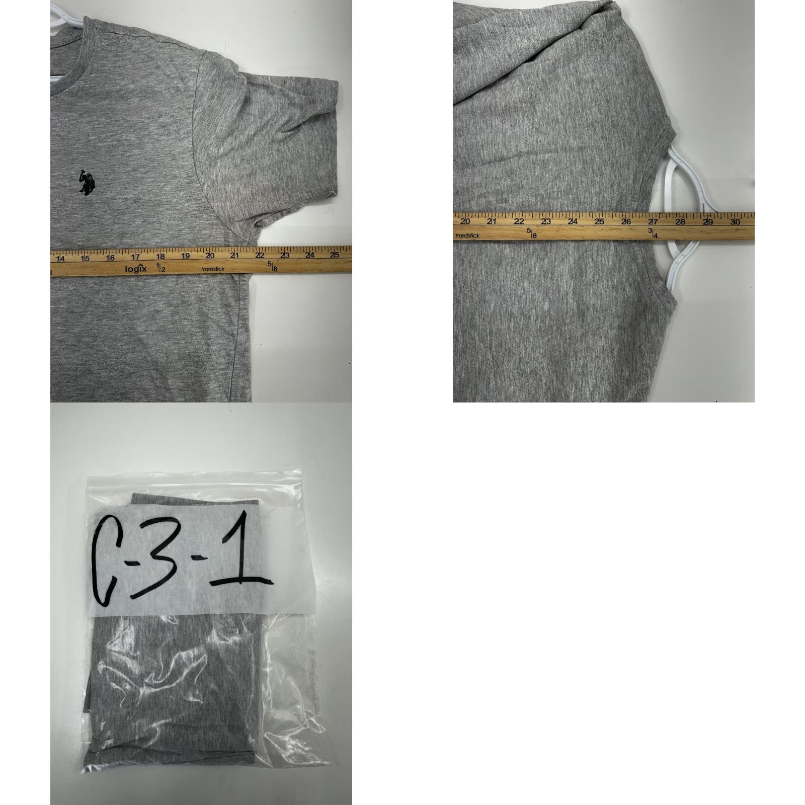 U.S. Polo Assn. US Polo Assn. Mens Shirt Short Sleeve Regular Gray Logo T-Shirt L Mens Size US L / EU 52-54 / 3 - 8 Thumbnail