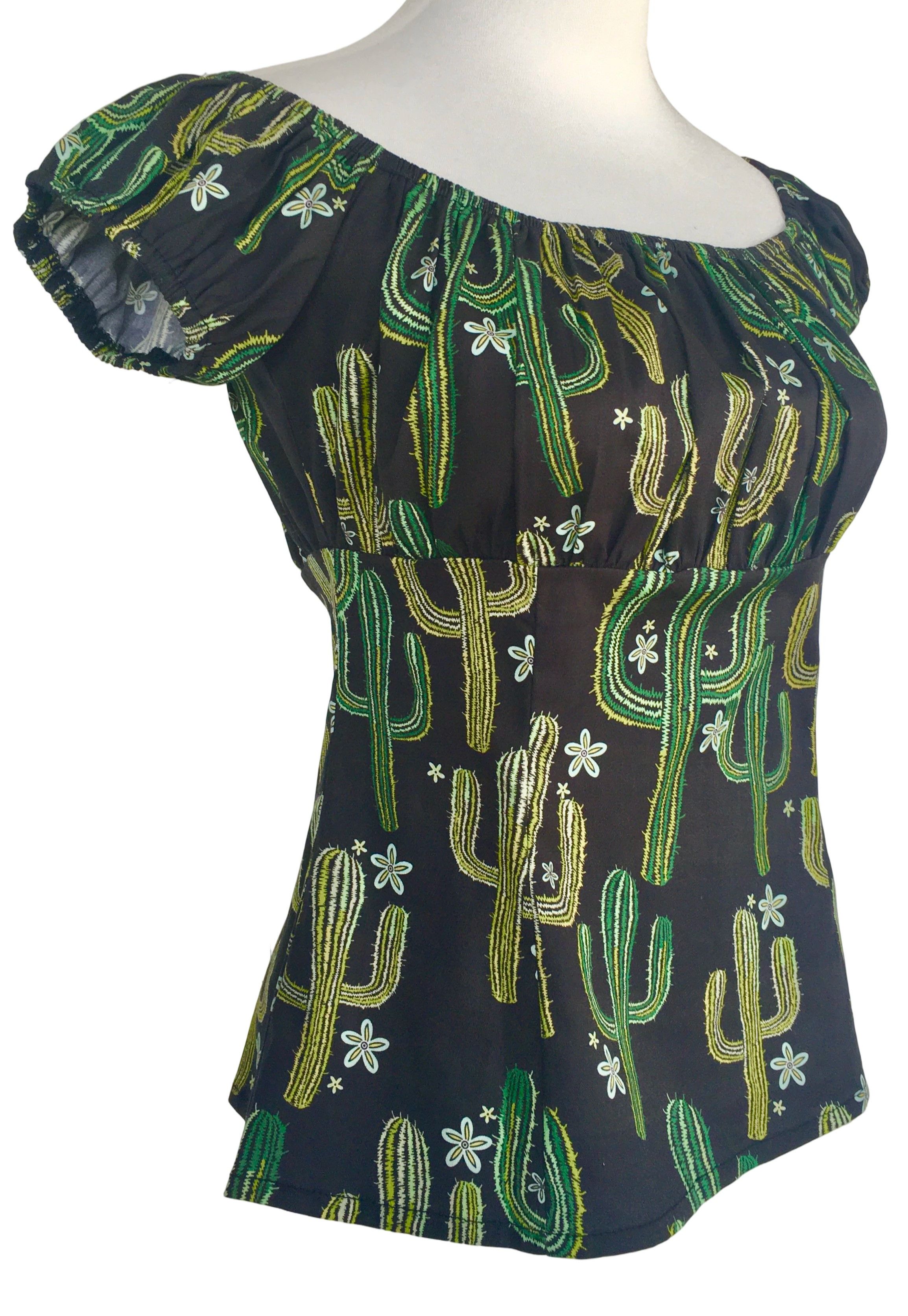 Other Women tops cactus print off shoulder slim fit Size S / US 4 / IT 40 - 2 Thumbnail