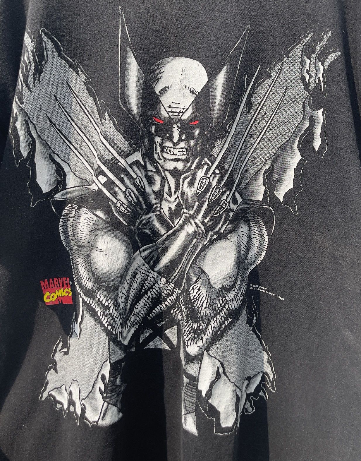 image of Vintage 1994 Marvel Comics Wolverine in Black, Men's (Size XL)