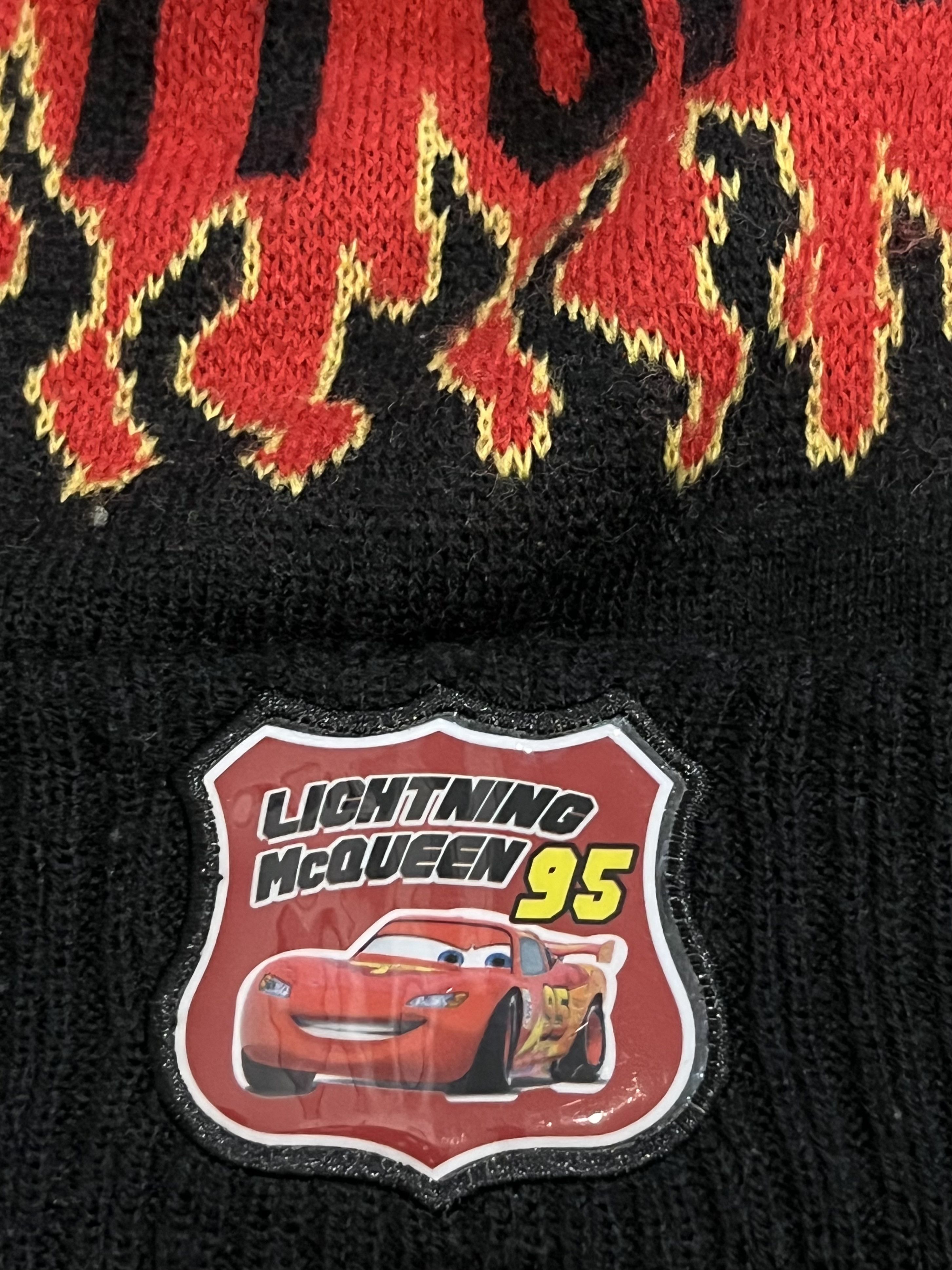 Cartoon Network Lightning McQueen “FIRE IT UP” Flame Beanie Size ONE SIZE - 3 Thumbnail