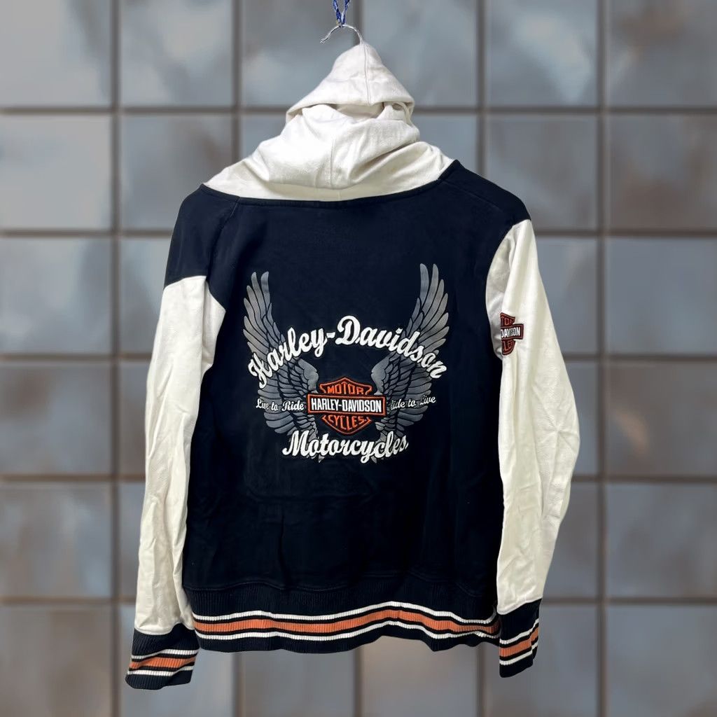 Harley Davidson Vintage Harley-Davidson Wings Zip Hoodie Womens 2XL Black Fleece Logo Full Zip Hooded Crew Neck Regular Sleeve Long XW2020s Women Gender Mens Womens Size XXL / US 16-18 / IT 52-54 - 1 Thumbnail