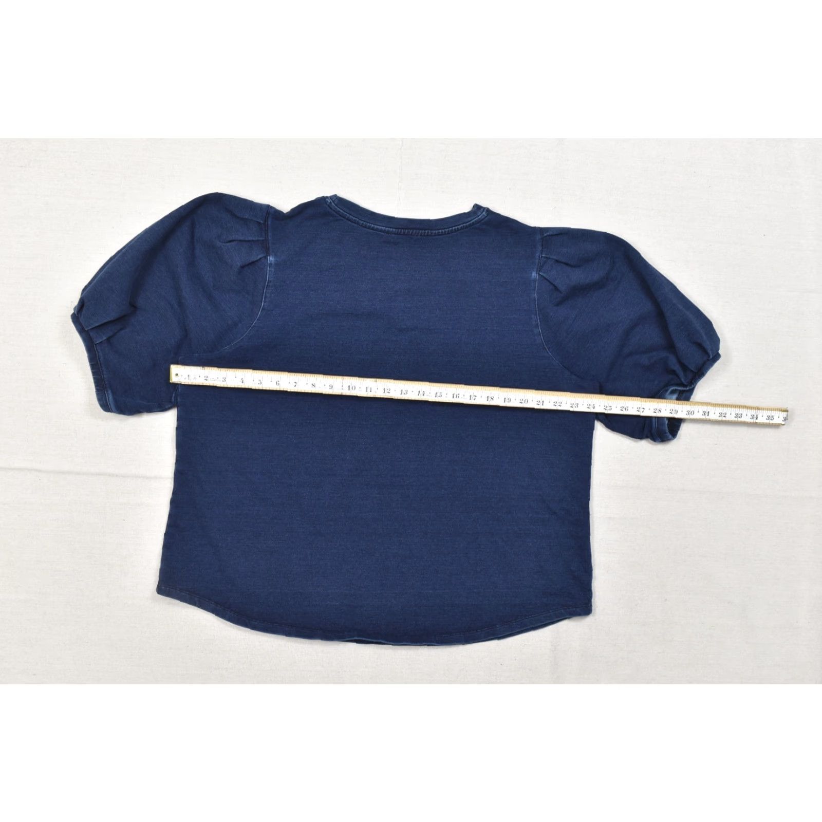 Vintage Chico's Zenergy Women's Blue Puff Sleeve Sweatshirt Top Size 2XL XXL Cotton Pullover Crew Neck Casual Shirt Blouse Size XXL / US 16-18 / IT 52-54 - 2 Thumbnail