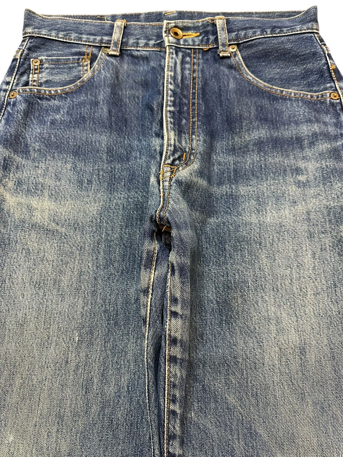 Helmut Lang Vintage Japanese Brand Blue Faded Wash Style Baggy Jeans Size US 29 - 3 Thumbnail
