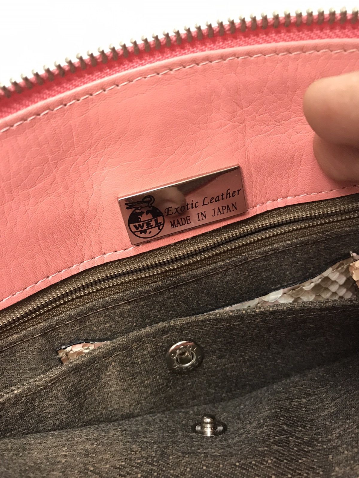 Hysteric Glamour × If Six Was Nine × Japanese Brand Pink Snakeskin Exotic Leather Sling Bag Size ONE SIZE - 9 Thumbnail