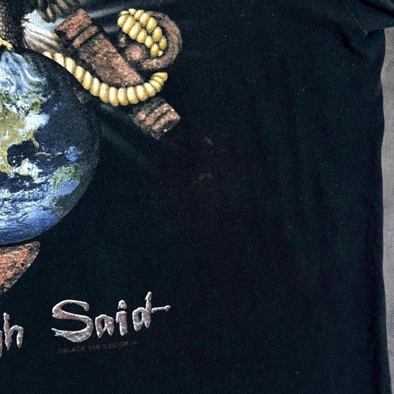 Vintage United States Marines USMC "Enough Said" Military Army Graphic T-Shirt M Mens Black Ink Design Short Sleeve Cotton Size US M / EU 48-50 / 2 - 5 Thumbnail