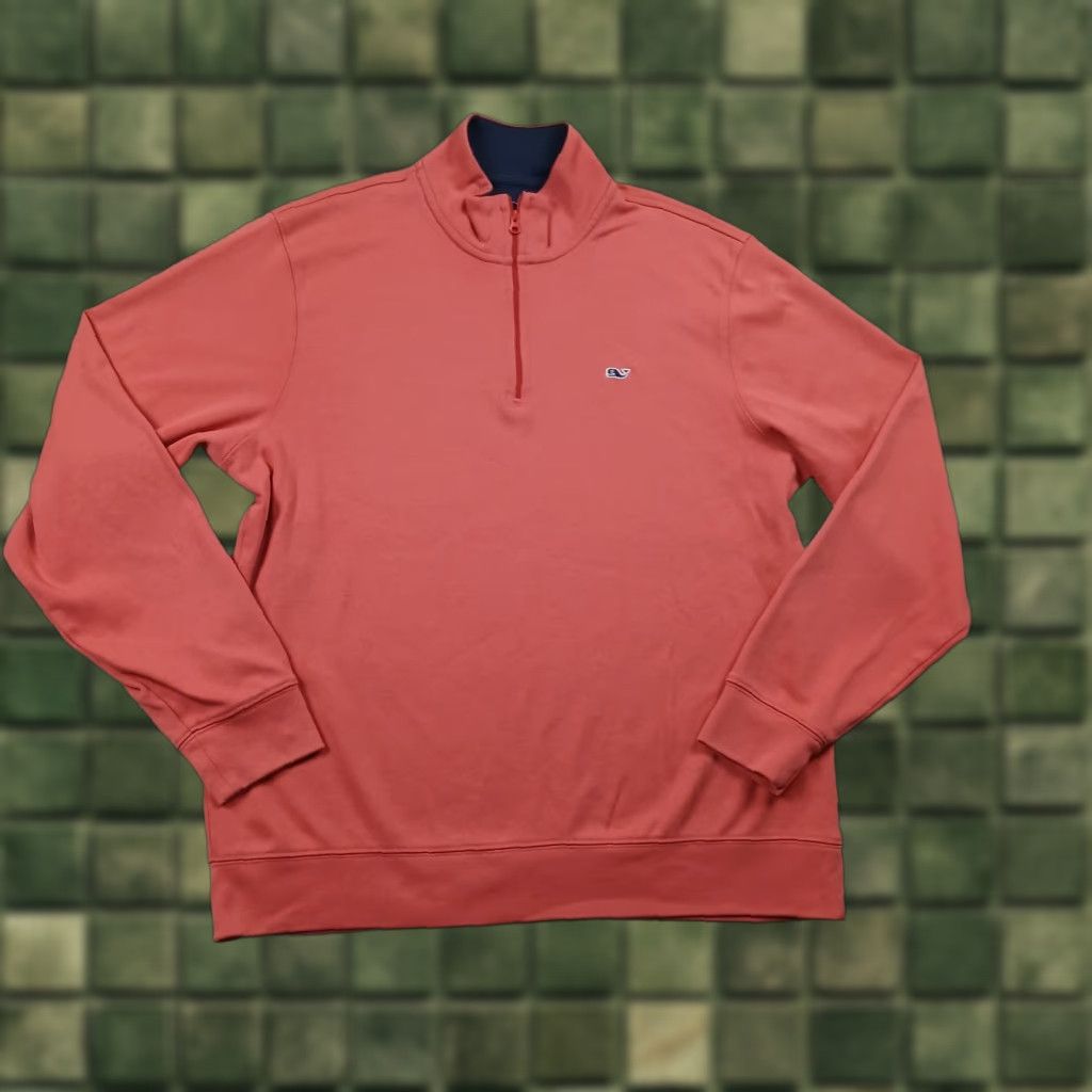 Vineyard Vines Vineyard Vines 1/4 Zip Pullover Mens M Peach Pink Casual Activewear Golf Walking Regular Size Pink Size US M / EU 48-50 / 2 - 1 Thumbnail