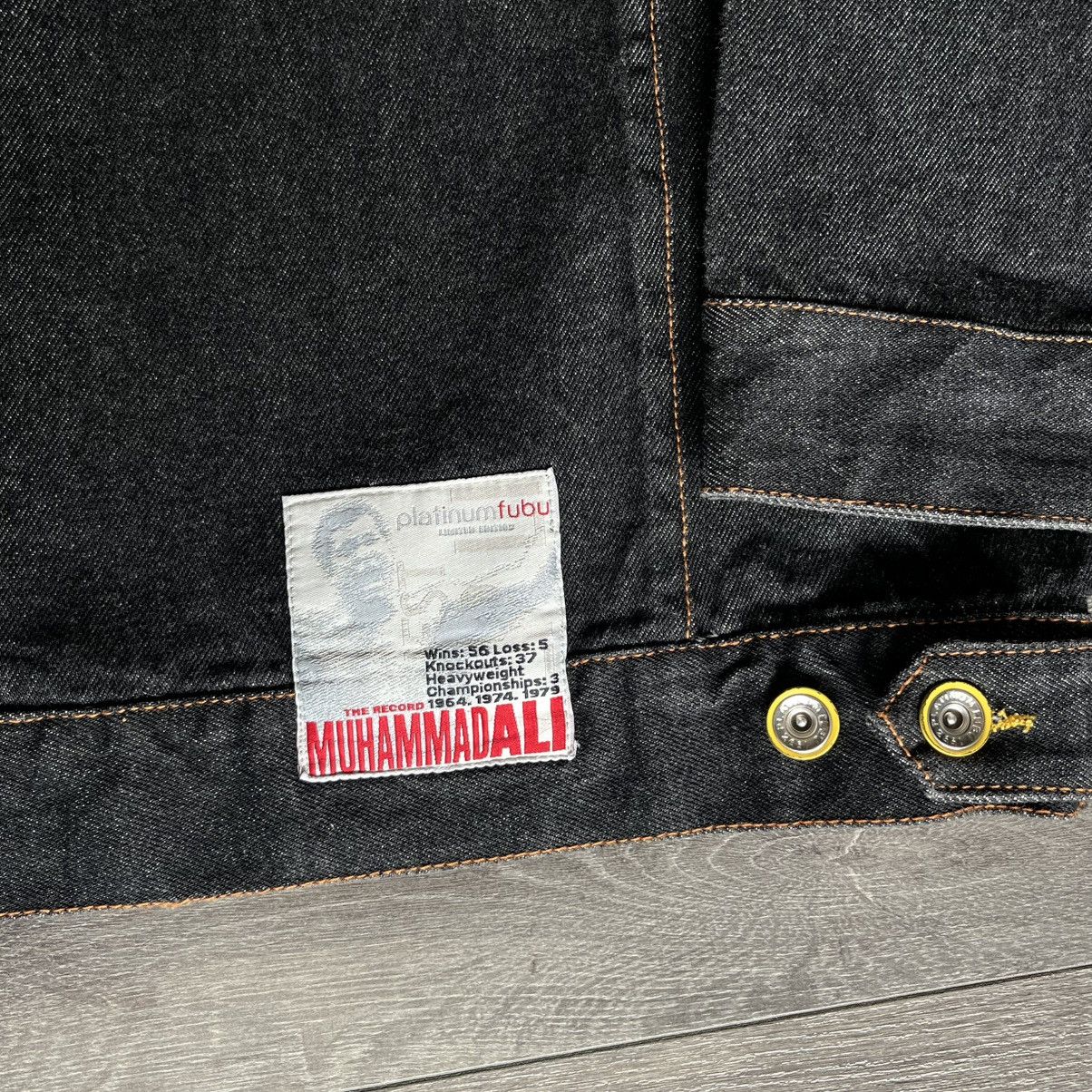 Fubu Vintage 90s Platinum Fubu Muhammad Ali Denim Trucker Jacket Size US XXL / EU 58 / 5 - 12 Thumbnail