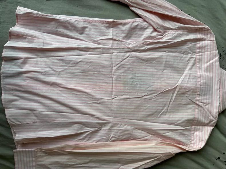 Vivienne Westwood Vivienne Westwood Pink striped arched cut shirt Size L / US 10 / IT 46 - 9 Thumbnail