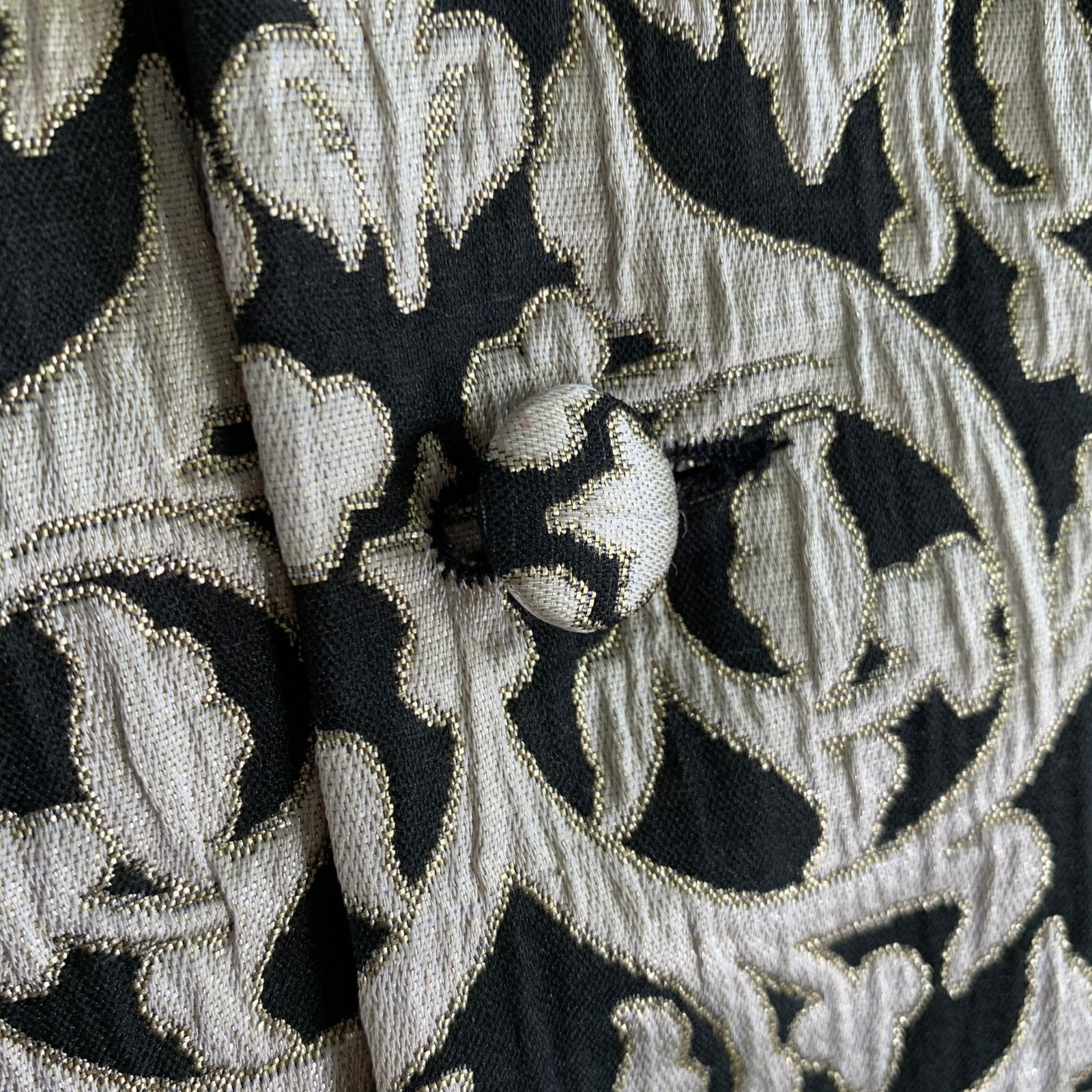 Other L'ESCALIER D'ARGENT Size 46 Gold Black Damask Jacquard Vest Size 46R - 5 Thumbnail