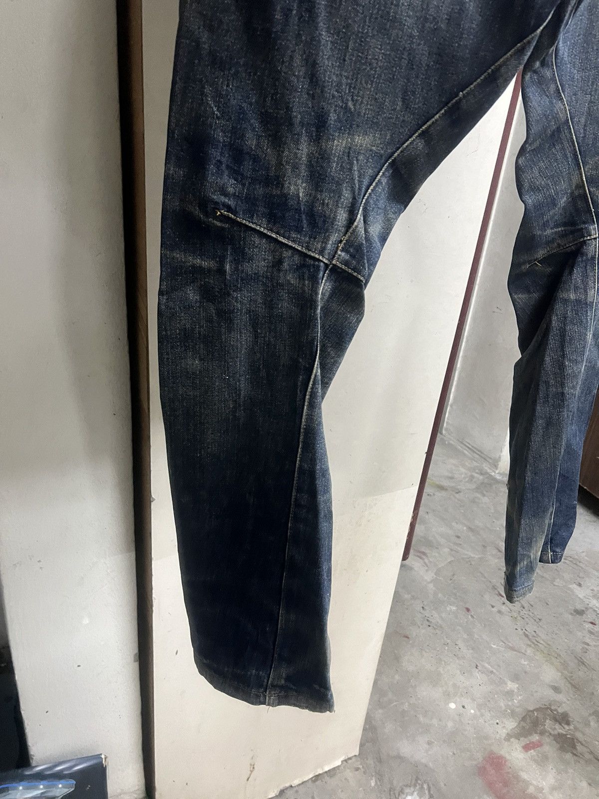 Hysteric Glamour THRASHED DIRTY DOUBLE WAIST BREATHMINT DISTRESSED DENIM PANT Size US 32 / EU 48 - 13 Thumbnail