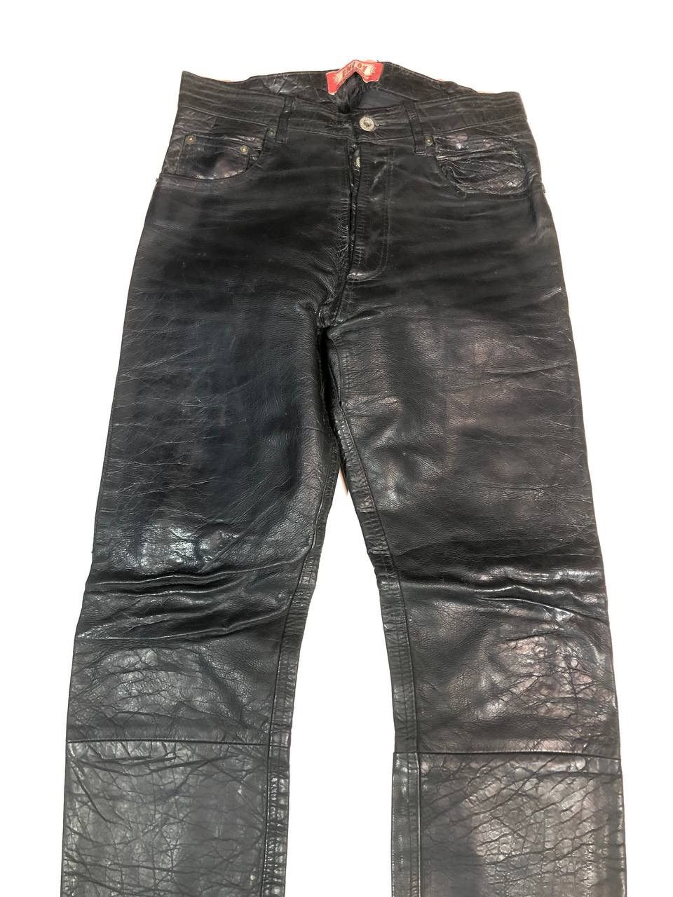 Vintage Enjoy Racing Moto Biker Leather Pants Size US 29 - 2 Thumbnail