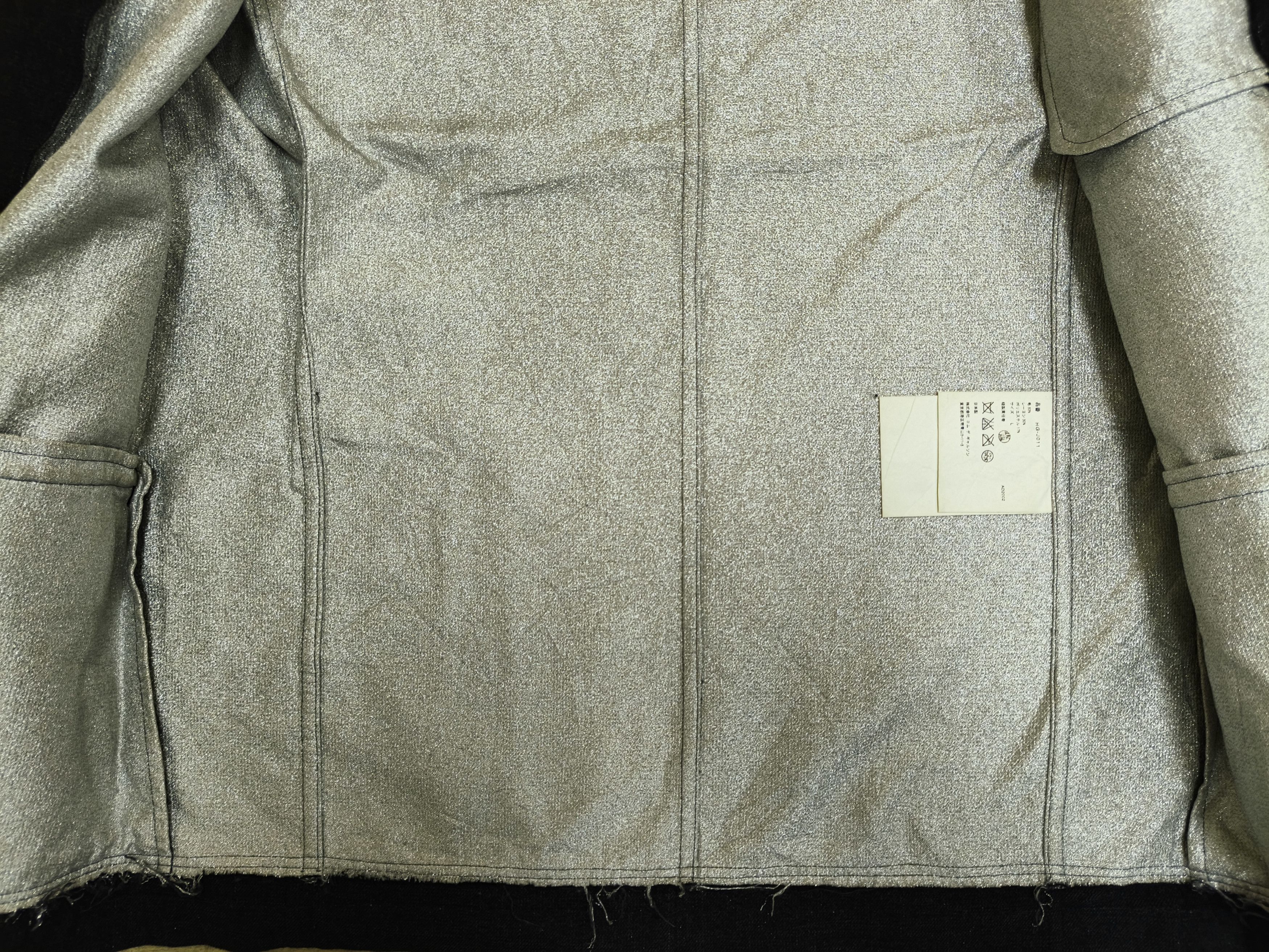 Comme des Garcons Homme Vtg 🔥 CDG Homme AD2002 Tanaka Silver Hem Switch 002 Size 44L - 7 Thumbnail