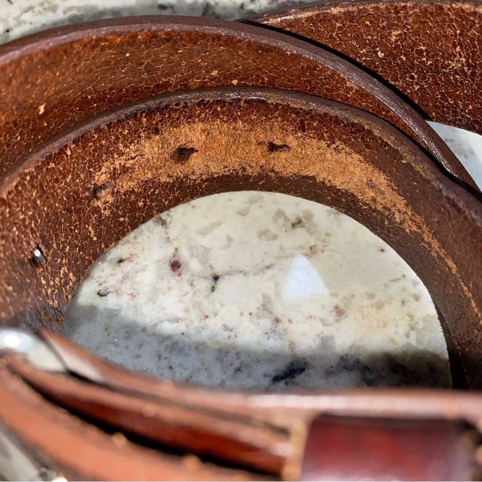 Vintage Talabarteria Los Villas Mexico Vtg Leather Belt 38”-43" Size ONE SIZE - 10 Thumbnail