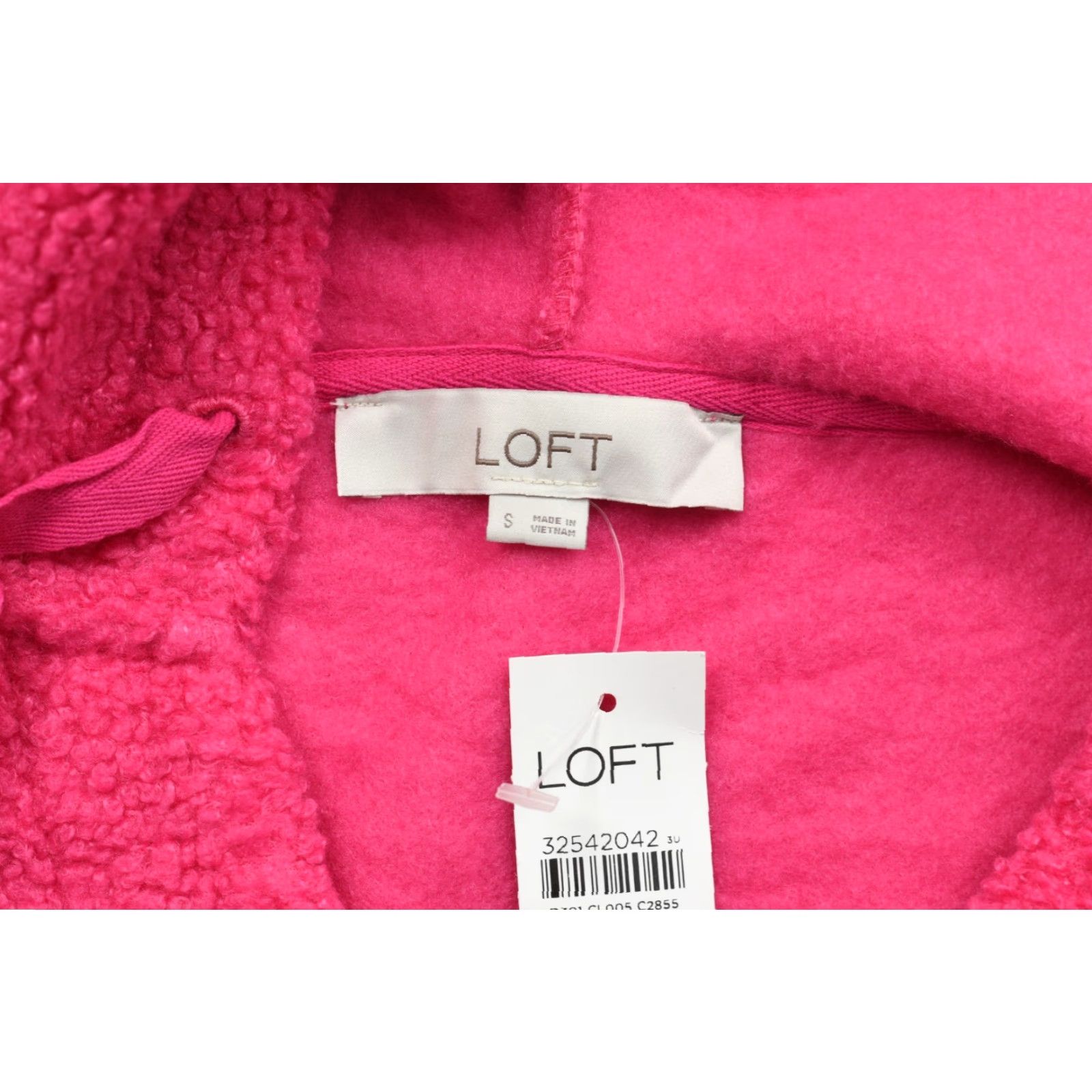 Loft LOFT Women's Small Pink Sherpa Fleece Hoodie Pullover Sweatshirt Pullover Knit Sweater Winter Fall Spring Casual Womens Size S / US 4 / IT 40 - 7 Thumbnail
