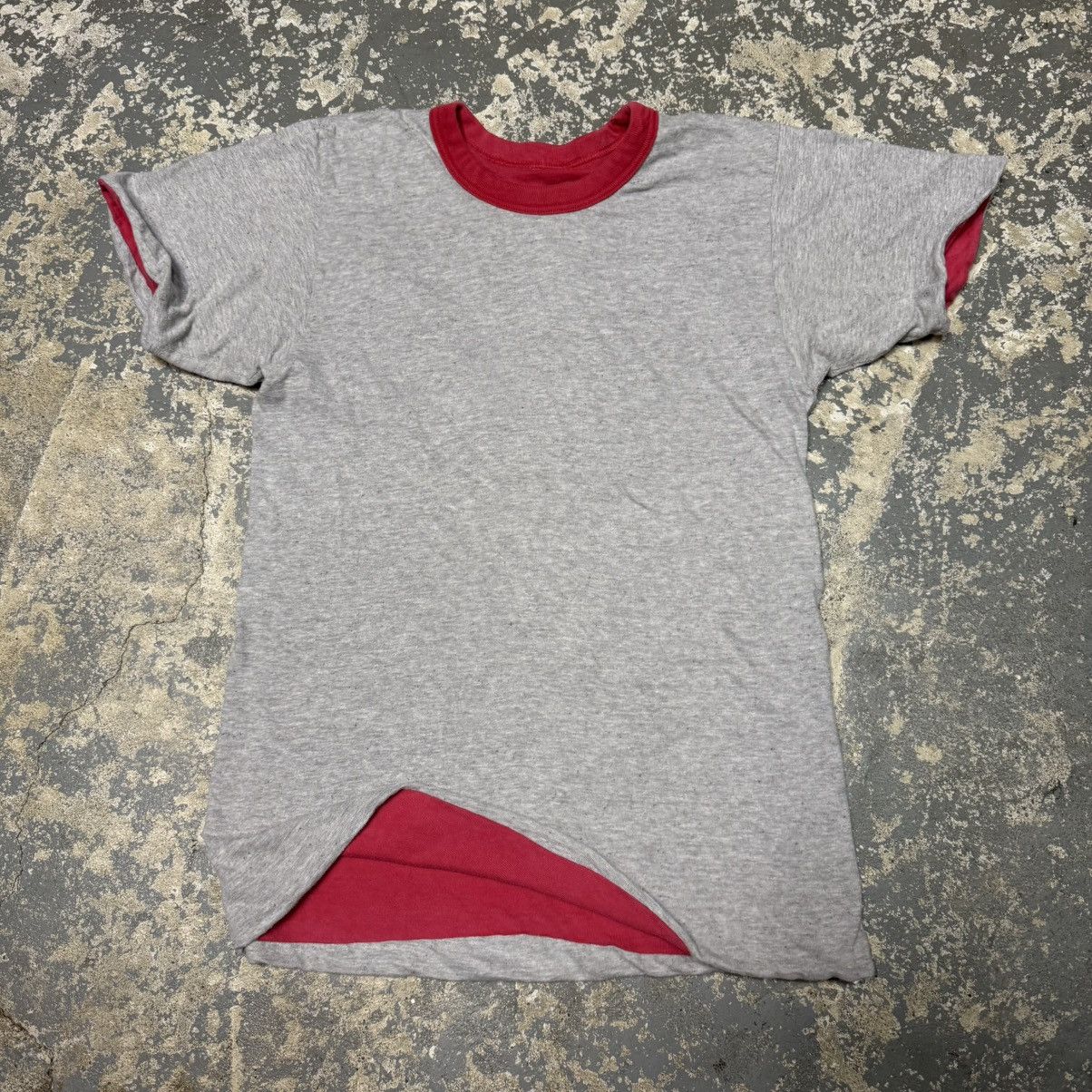 Champion Vintage Double Face 70s 80s Blank Grey/Pink Tshirt Size US S / EU 44-46 / 1 - 1 Thumbnail