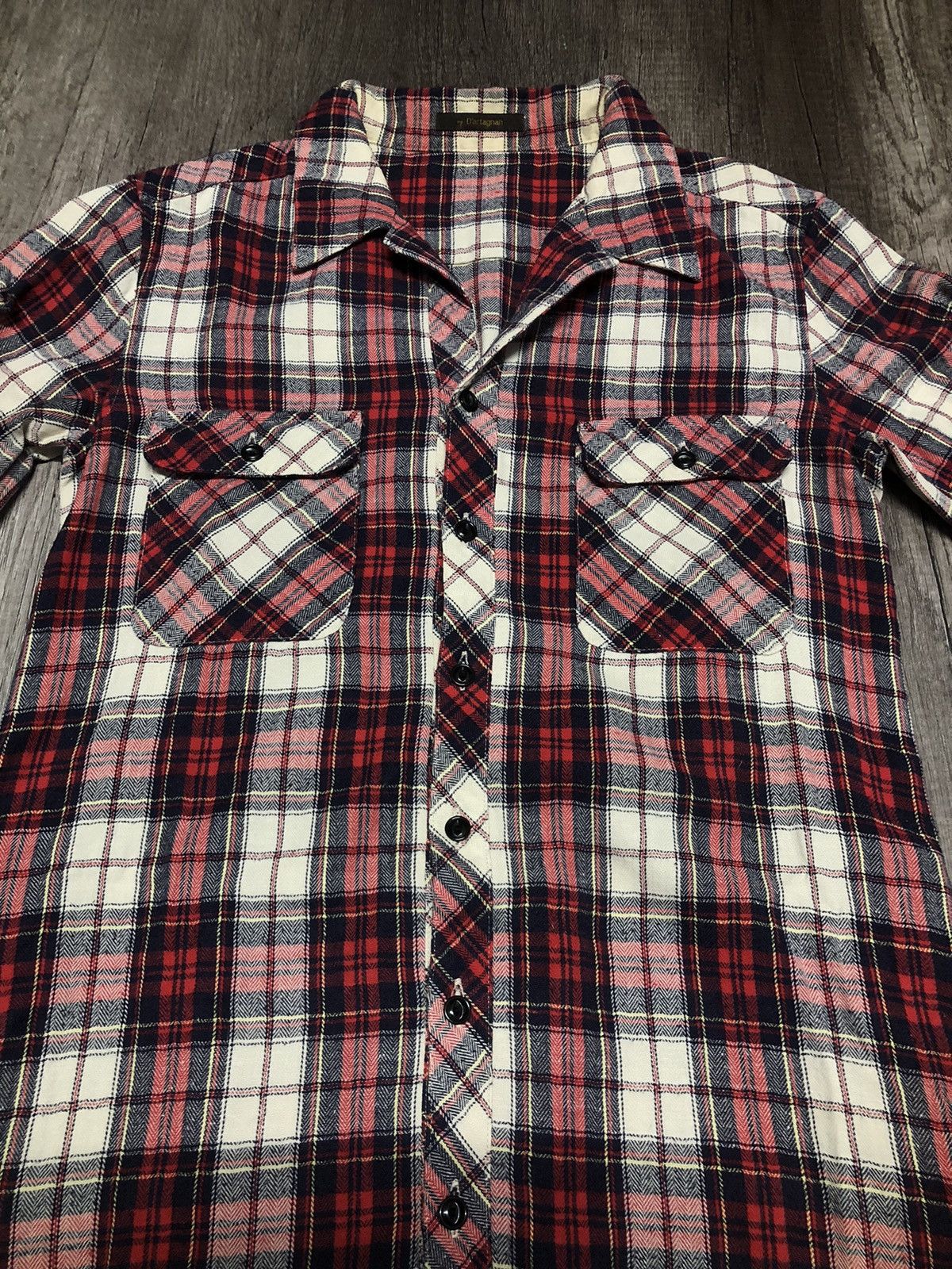 Designer × Japanese Brand × Vintage Vintage D'artagnan Flannel 4 Pocket Button Up Shirt Size M / US 6-8 / IT 42-44 - 6 Thumbnail