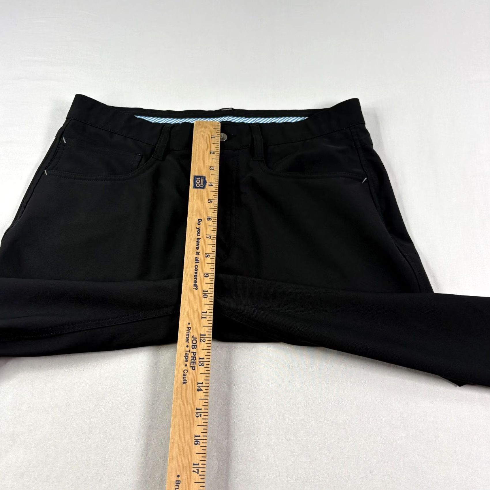 Footjoy FootJoy Pants Mens 32x30 Athletic Chino Stretch Black Polyester Blend Straight Leg Regular Inseam 30in Golf Casual Size US 32 / EU 48 - 5 Thumbnail