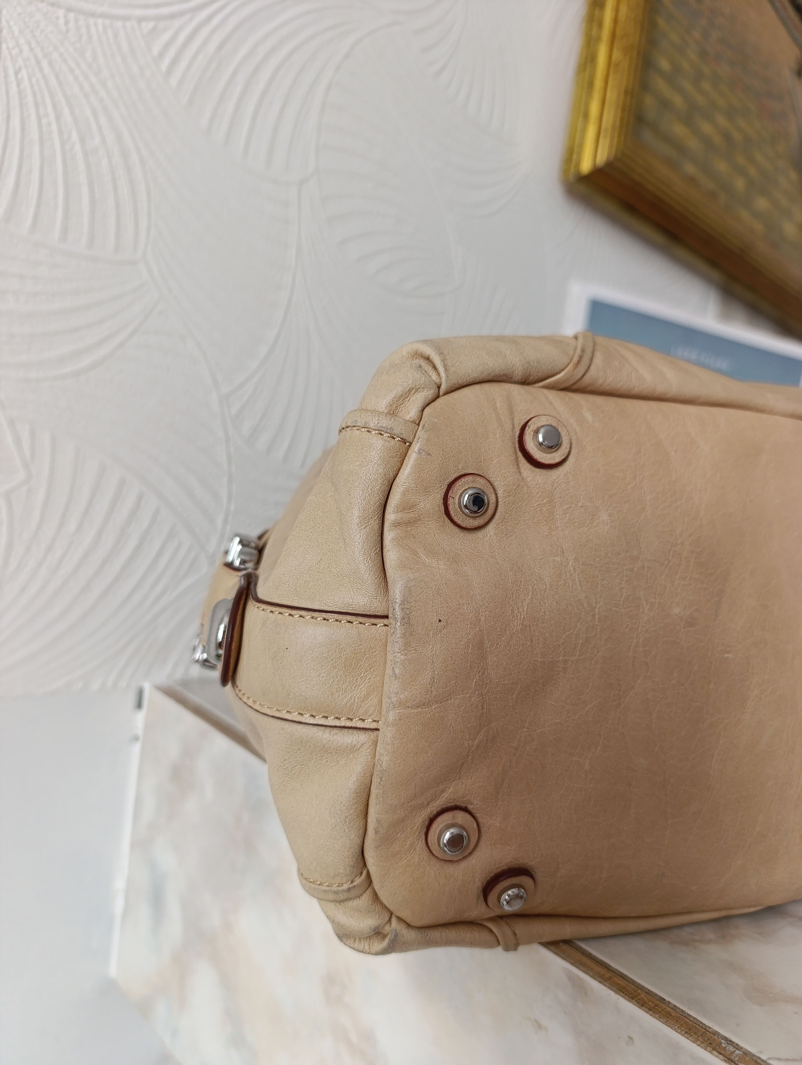Just Cavalli VINTAGE JUST ROBERTO CAVALLI LEATHER BEIGE BAG Size ONE SIZE - 12 Thumbnail