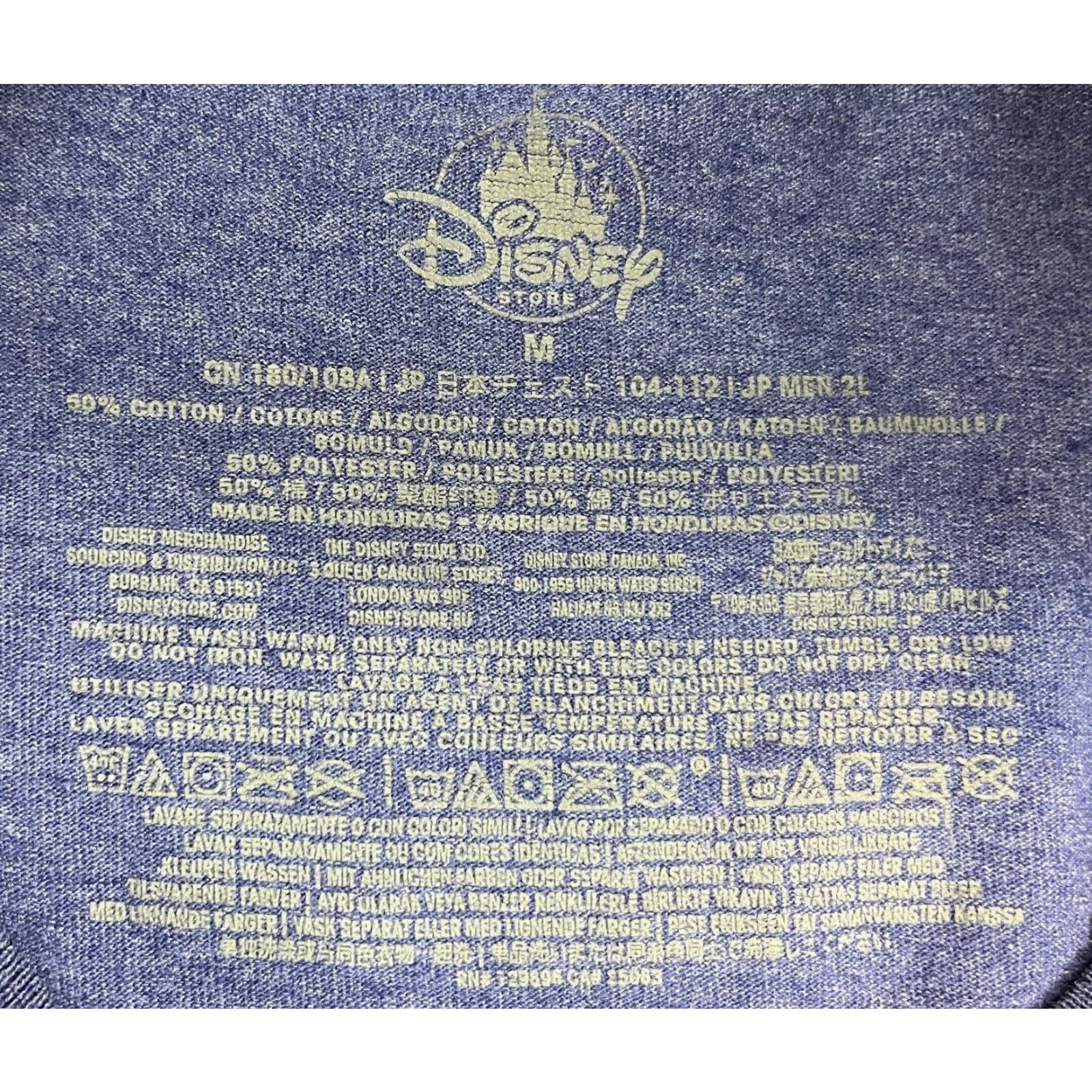 Disney Disney Mickey Mouse T-Shirt sz M Unisex Adults Crew Neck Blue Cotton Polyester Blend Graphic Print USA 90s? No, decades? Theme Cartoon Disney Store Size US M / EU 48-50 / 2 - 5 Thumbnail