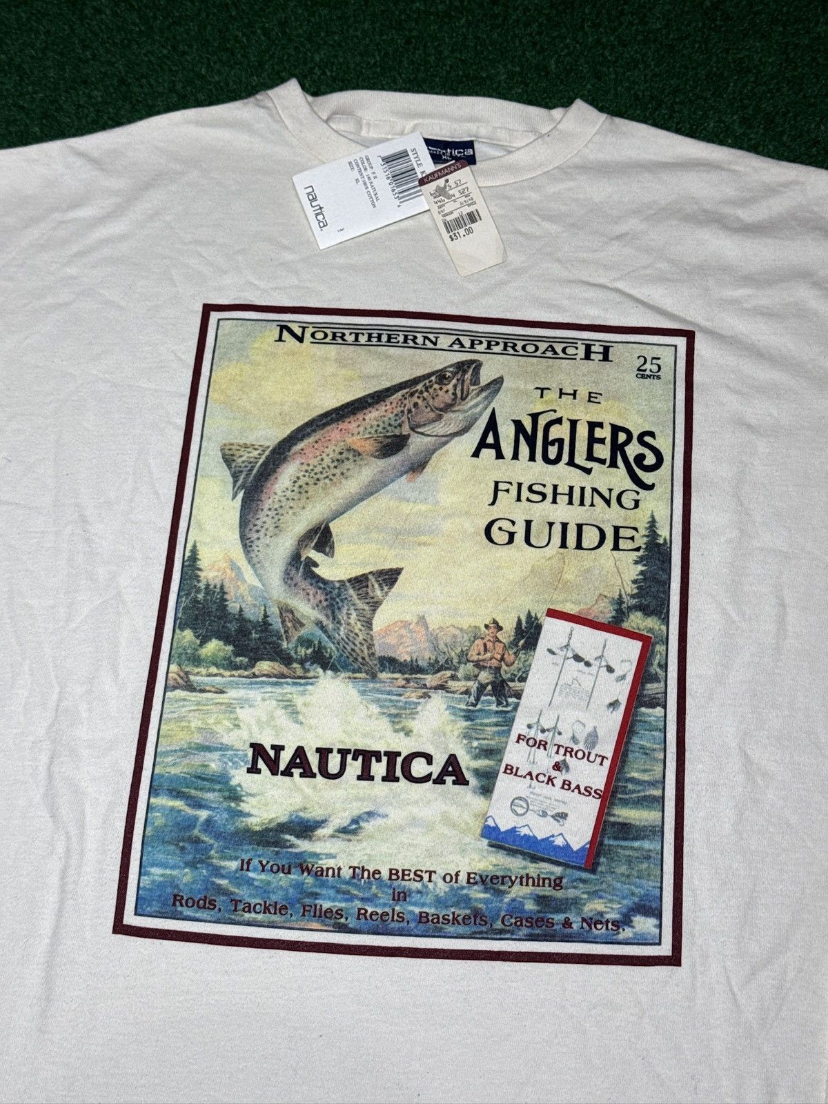 Nautica Nautica Fishing Angler Bass NWT Long Sleeve T Shirt 90s XL Size US XL / EU 56 / 4 - 2 Thumbnail