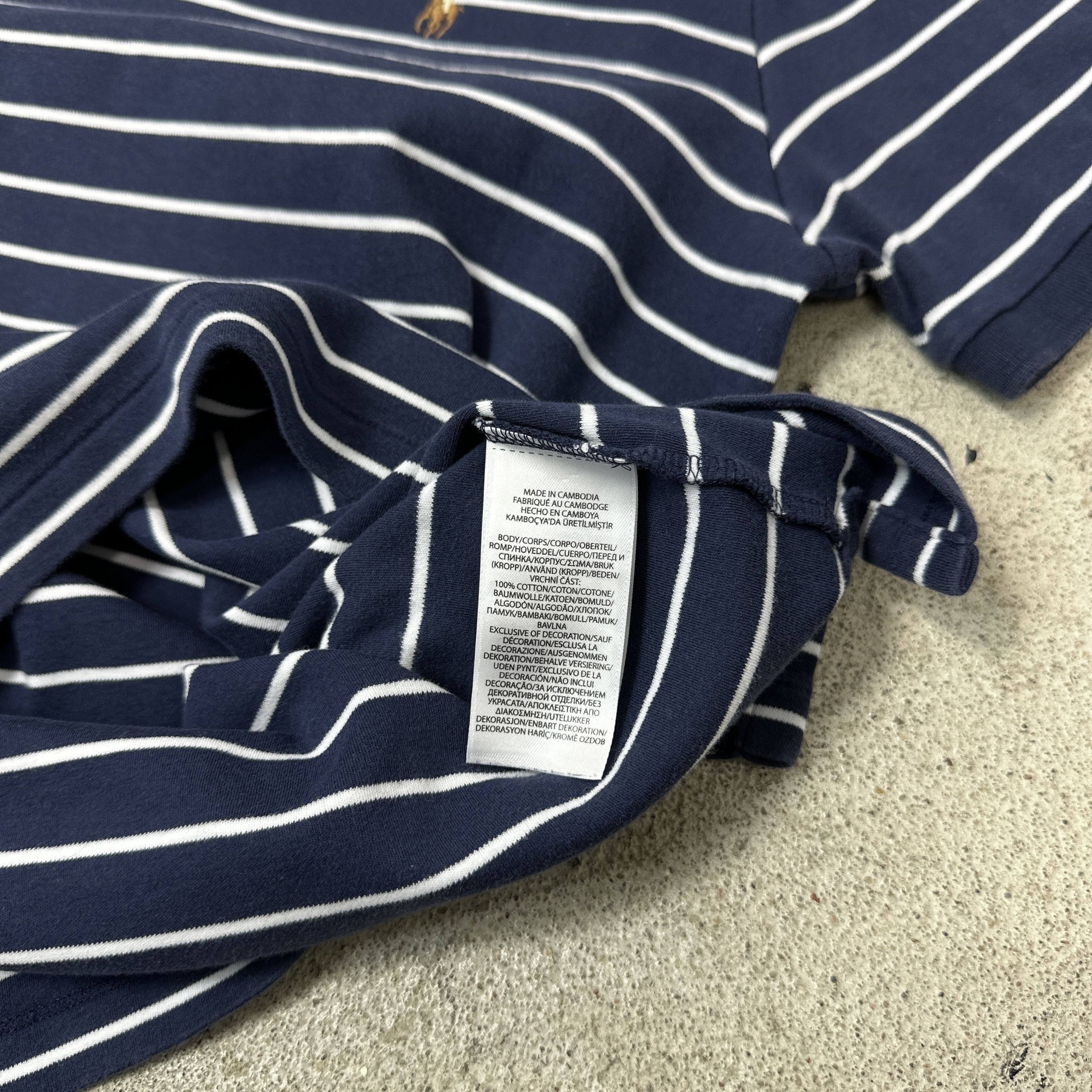 Polo Ralph Lauren Vintage Striped Mercerized Polo Ralph Lauren T-shirt Y2K Size US S / EU 44-46 / 1 - 5 Thumbnail