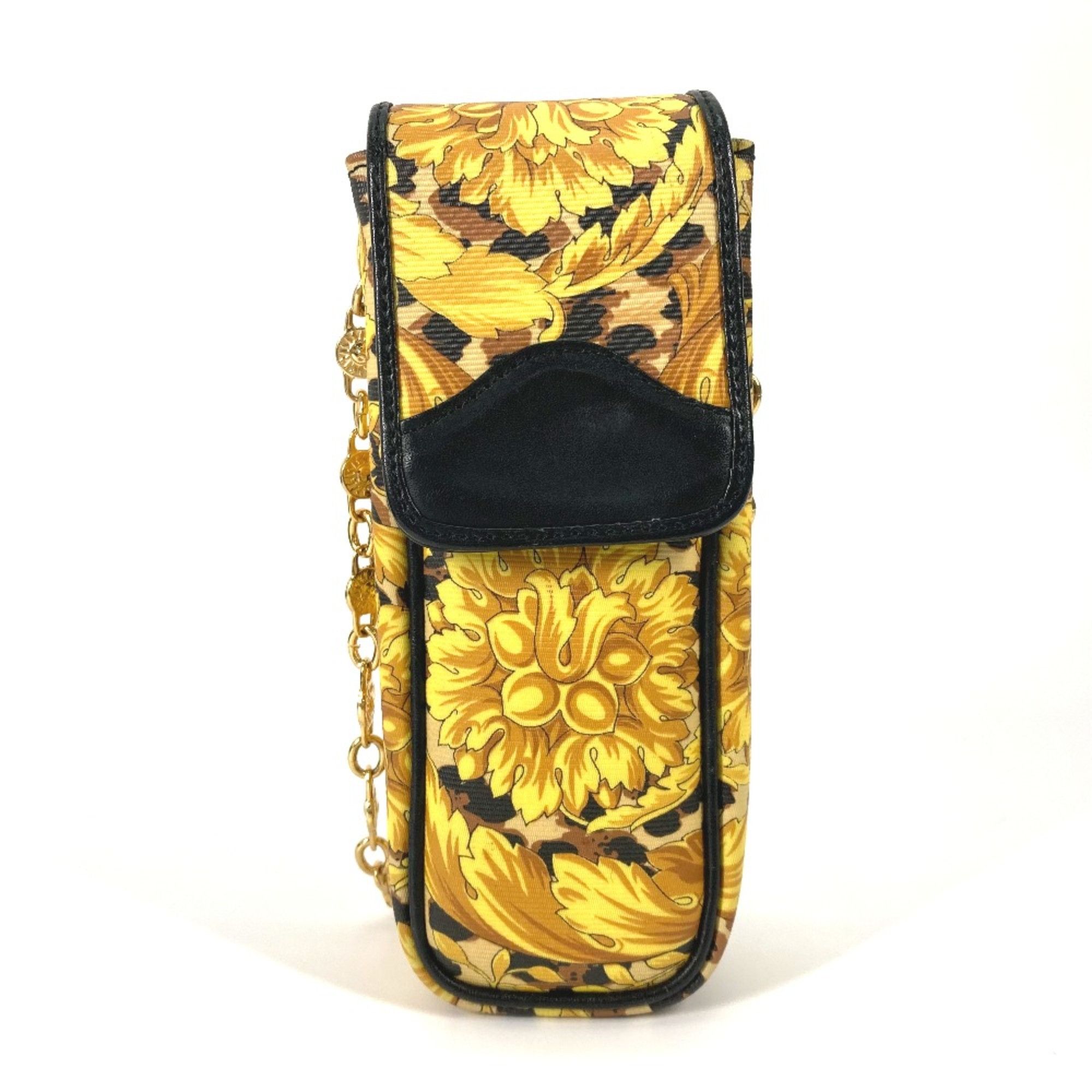 Versace Versace Pochette bag vintage Chain mobile case Shoulder Bag yellow Black Size ONE SIZE - 1 Thumbnail