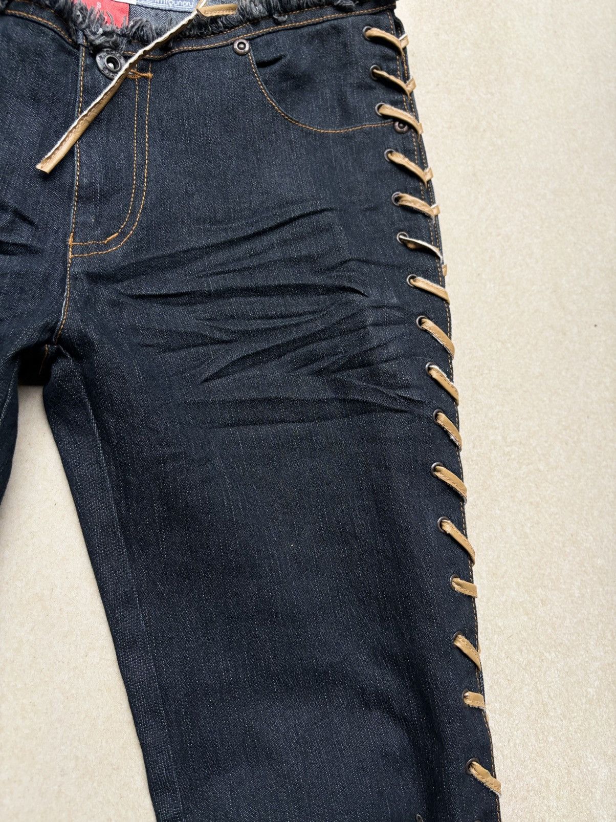 Japanese Brand Ecko lace up flare jeans Size US 26 / EU 42 - 5 Thumbnail