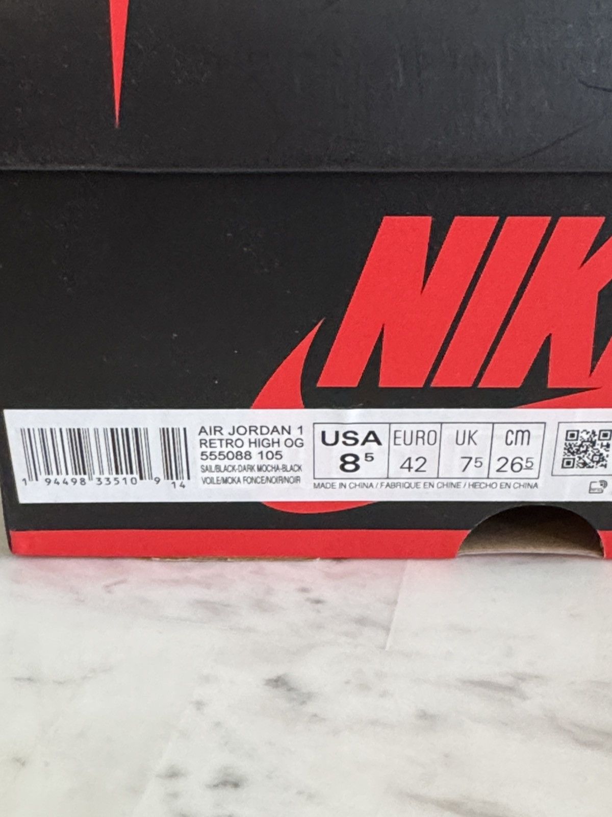 Jordan Brand Air Jordan 1 Retro “ Dark Mocha “ Size US 8.5 / EU 41-42 - 9 Thumbnail