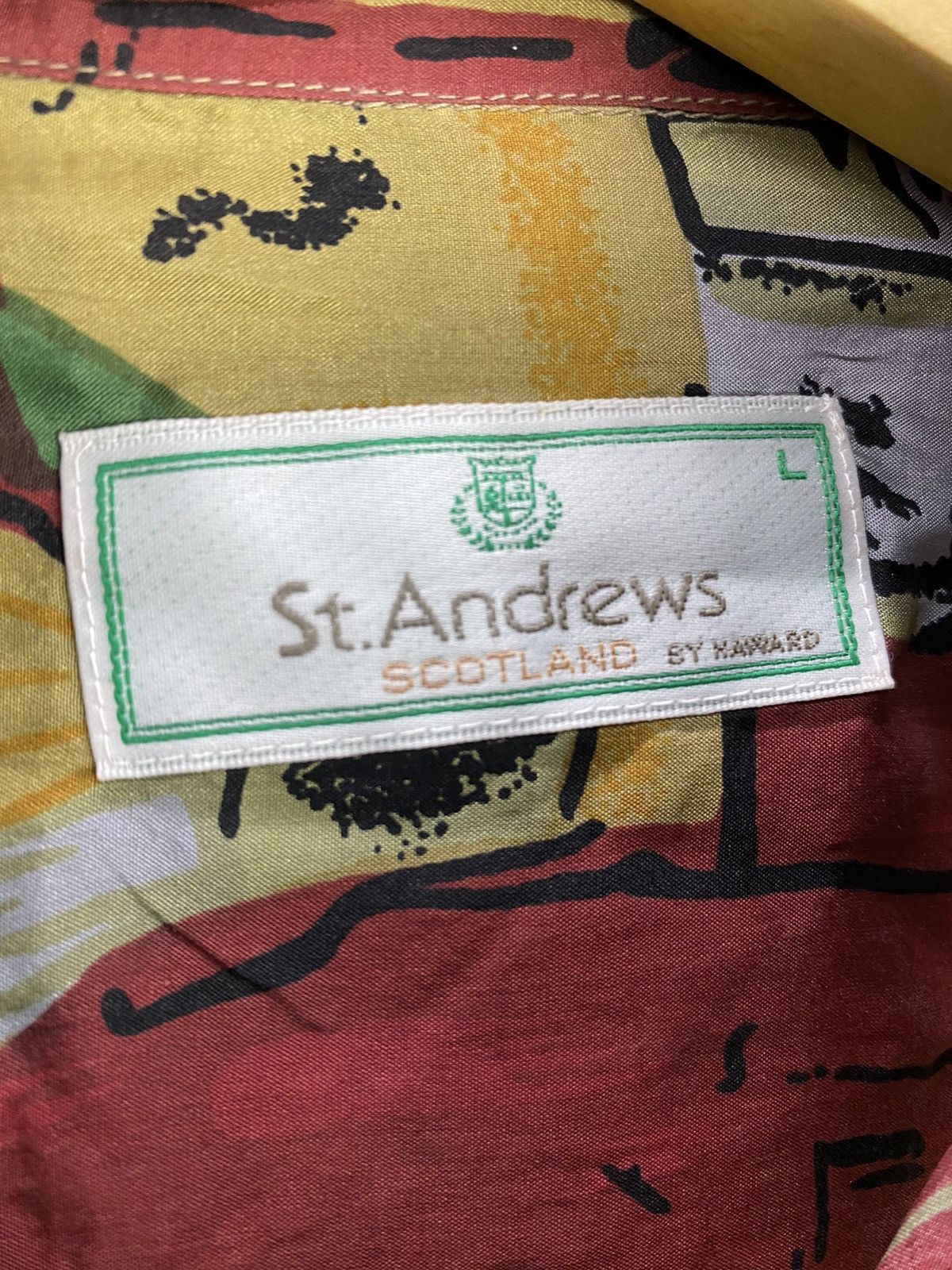 Designer × Vintage Vintage silk shirt st Andrews Size US L / EU 52-54 / 3 - 3 Thumbnail