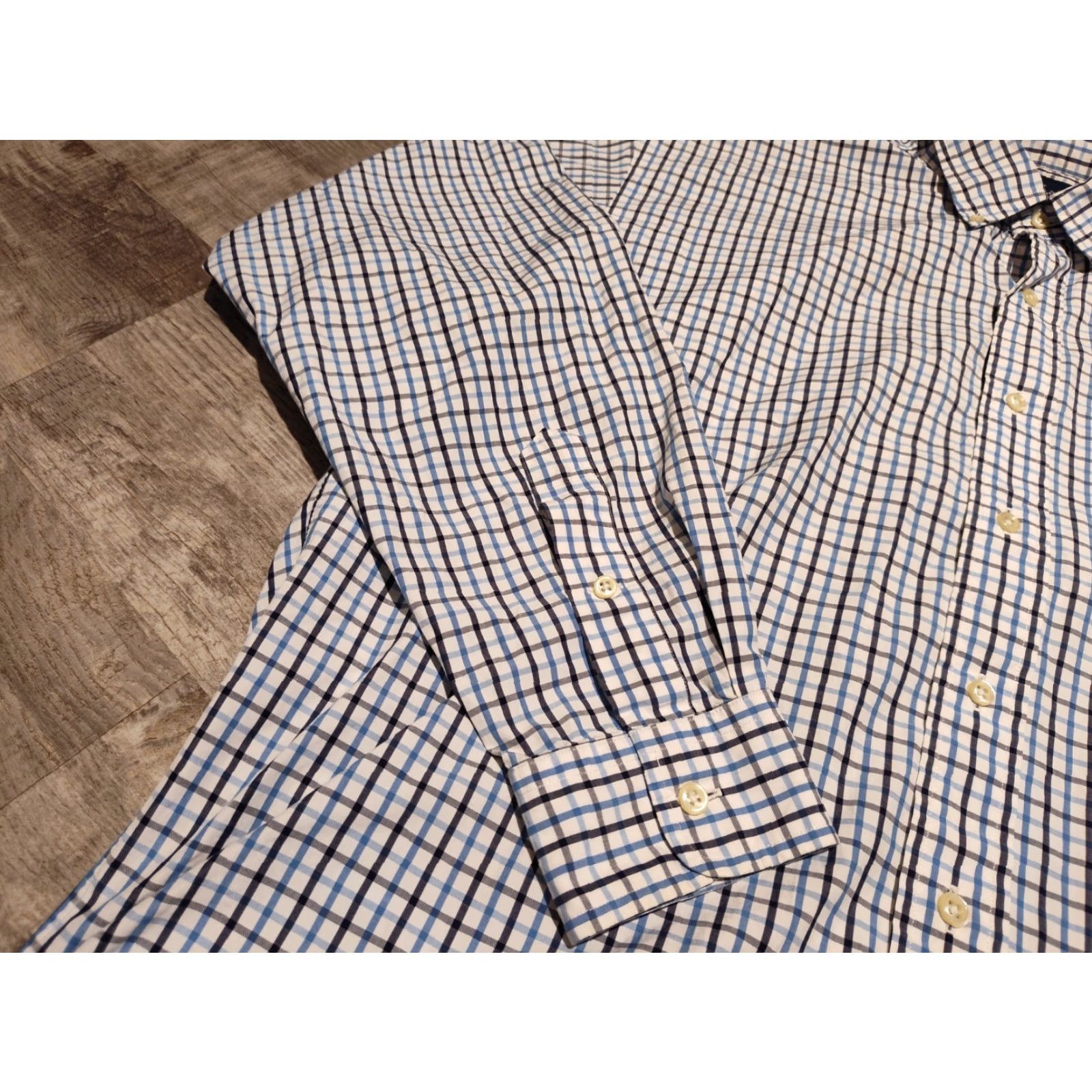 Polo Ralph Lauren VINTAGE Polo Ralph Lauren Men’s Button-Down Shirt Large Blue White Gingham Collared Long Sleeve Casual Mens Size US M / EU 48-50 / 2 - 4 Thumbnail