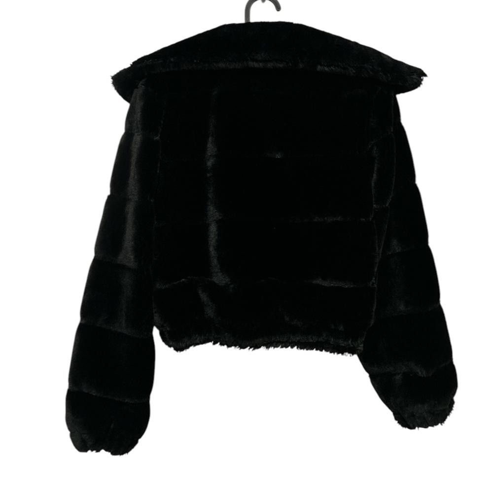 Garbage TV Garage Black Faux Fur Puffer Jacket Size XS / US 0-2 / IT 36-38 - 6 Thumbnail
