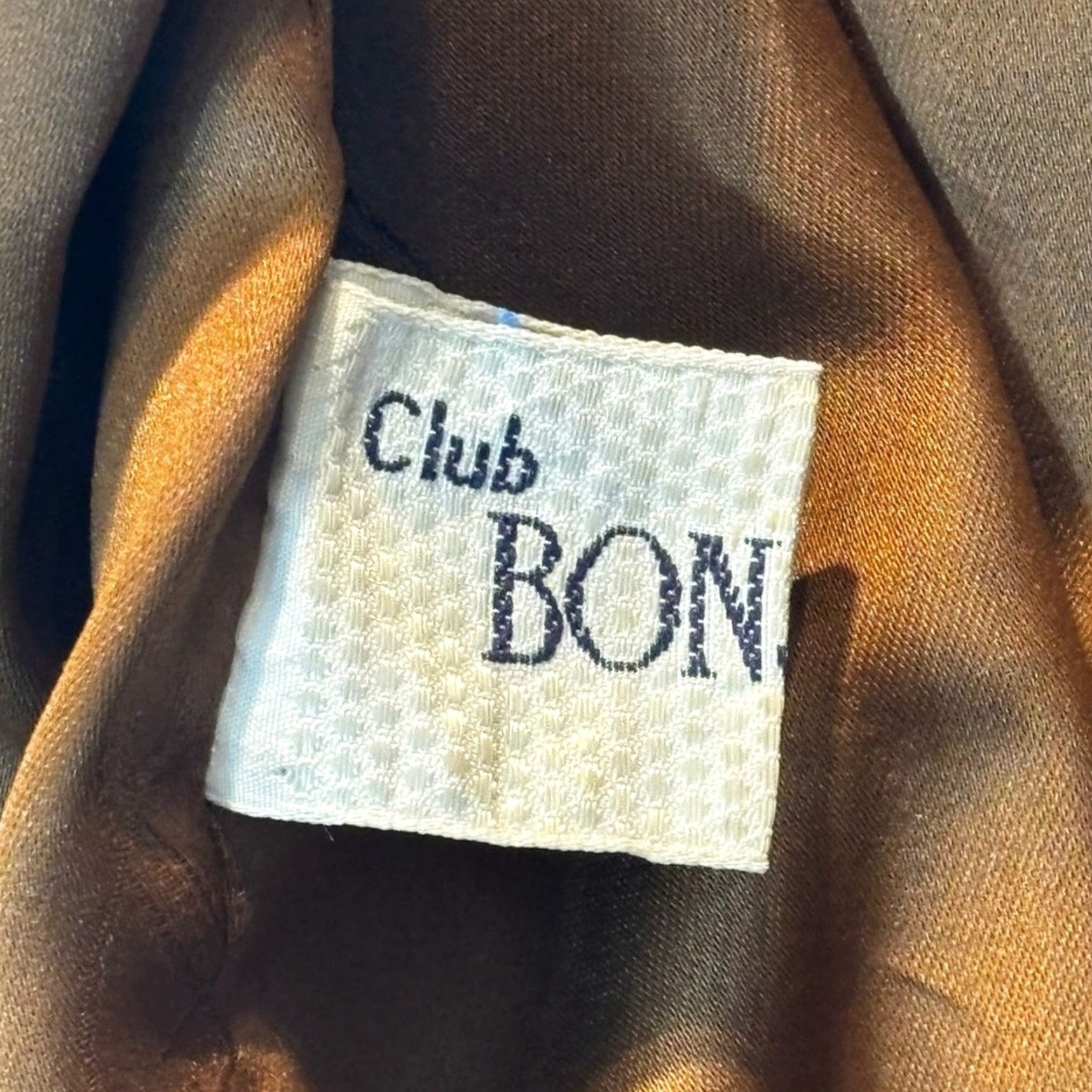 Vintage VINTAGE Club Bonjour Leather Bomber Jacket XL Unisex Adults Brown Raglan 1970s-80s Size US XL / EU 56 / 4 - 3 Thumbnail