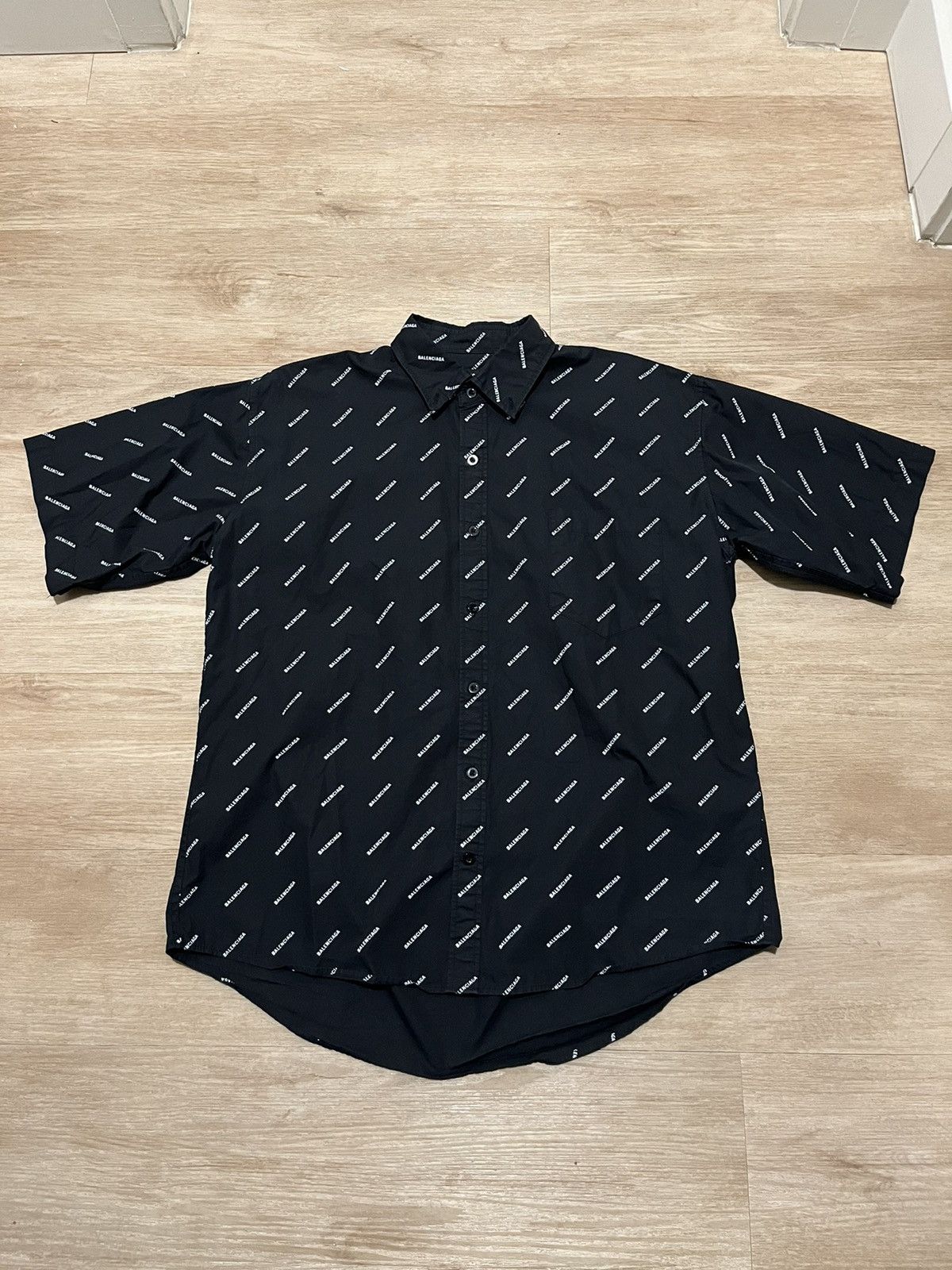 Balenciaga All Over Print Button Up Shirt Size 38 | Grailed
