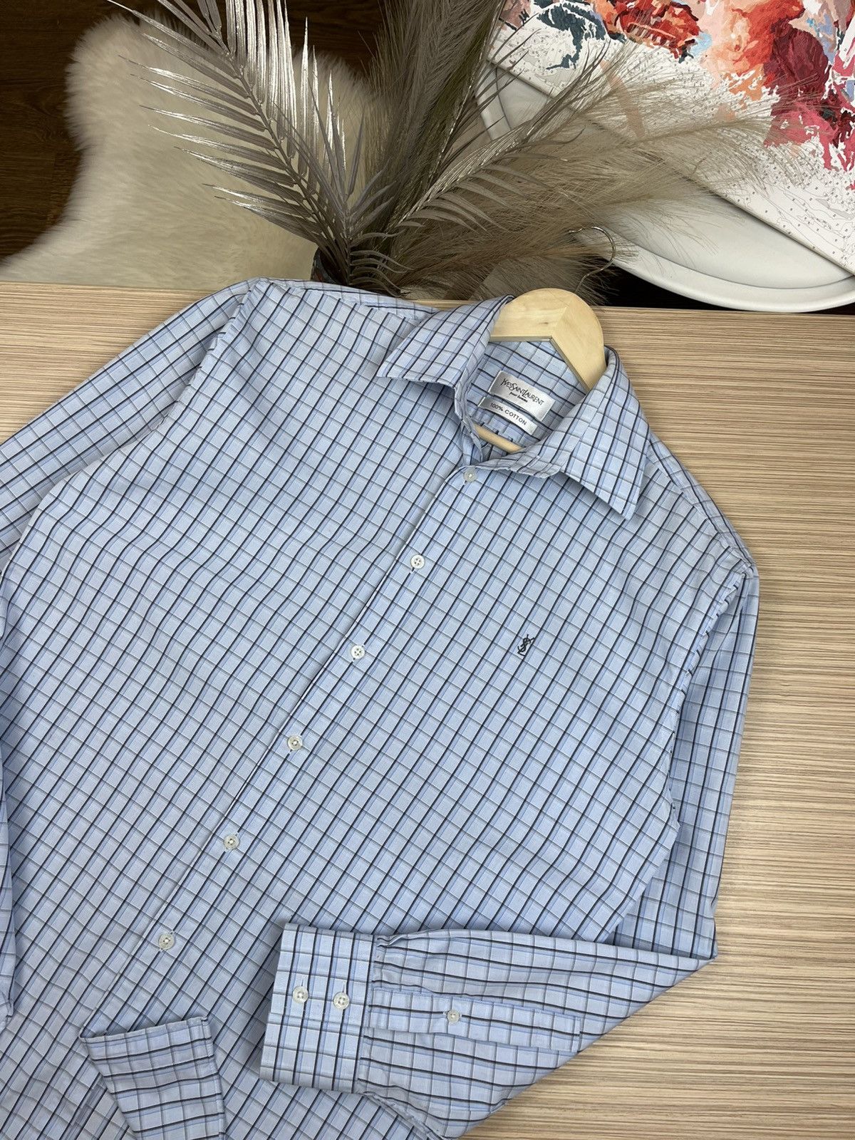 Vintage × Yves Saint Laurent Very crazy Vintage YSL Shirt Size US M / EU 48-50 / 2 - 2 Thumbnail