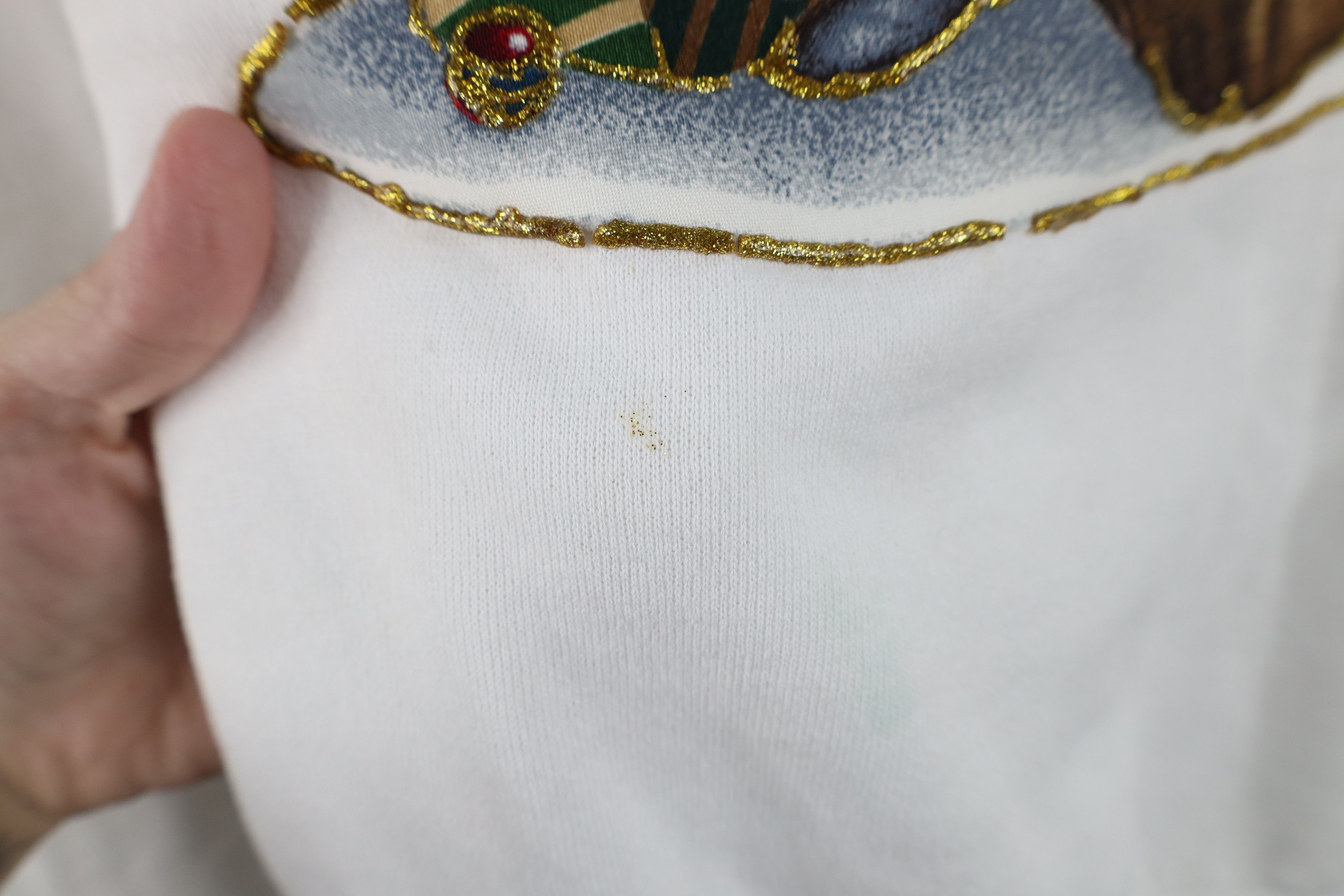 Vintage Vintage 90s Christmas Santa Glitter Glue Sweatshirt USA Size L / US 10 / IT 46 - 6 Thumbnail