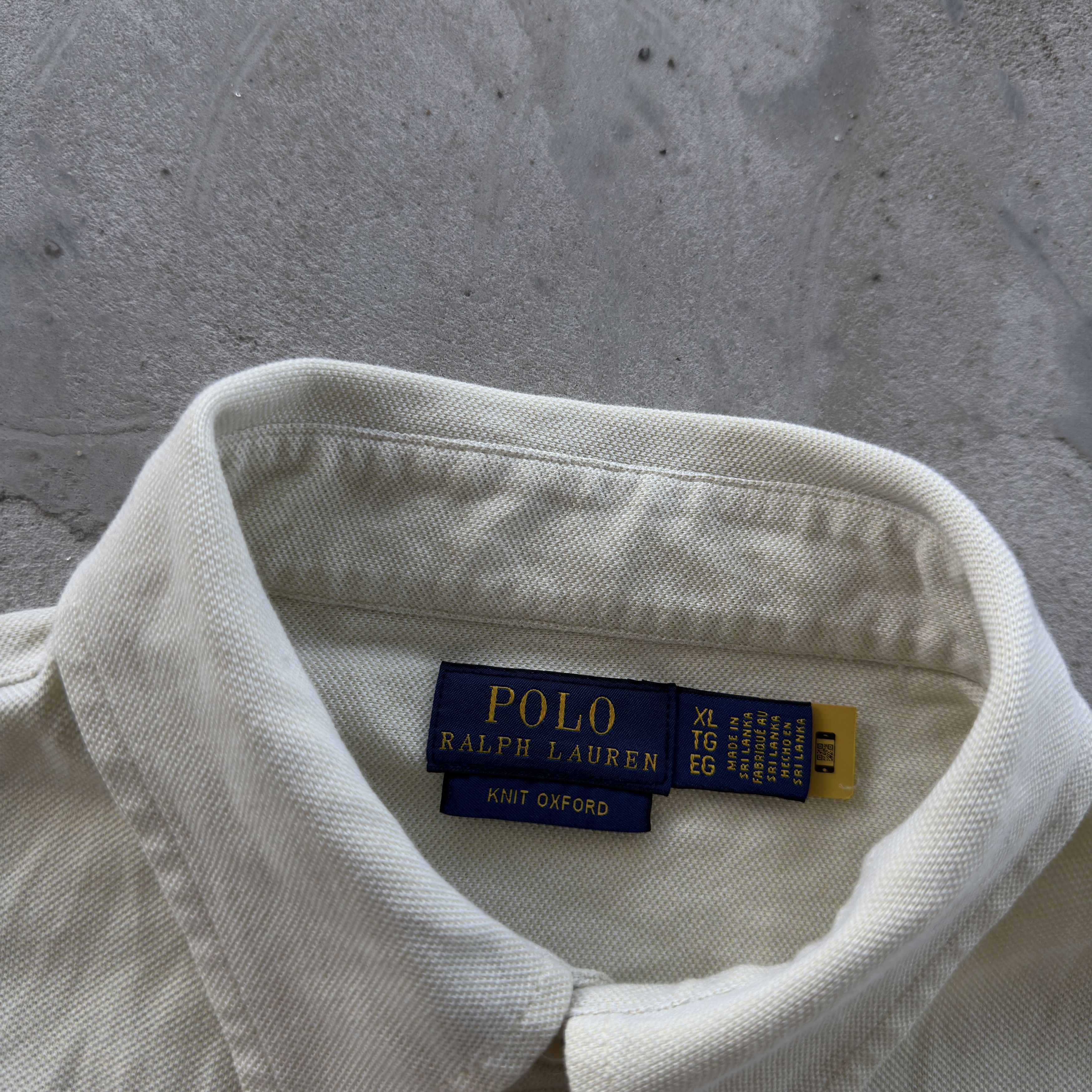Polo Ralph Lauren Polo Ralph Lauren Knit Oxford Shirt Cream Pale Yellow XL Size XL / US 12-14 / IT 48-50 - 5 Thumbnail