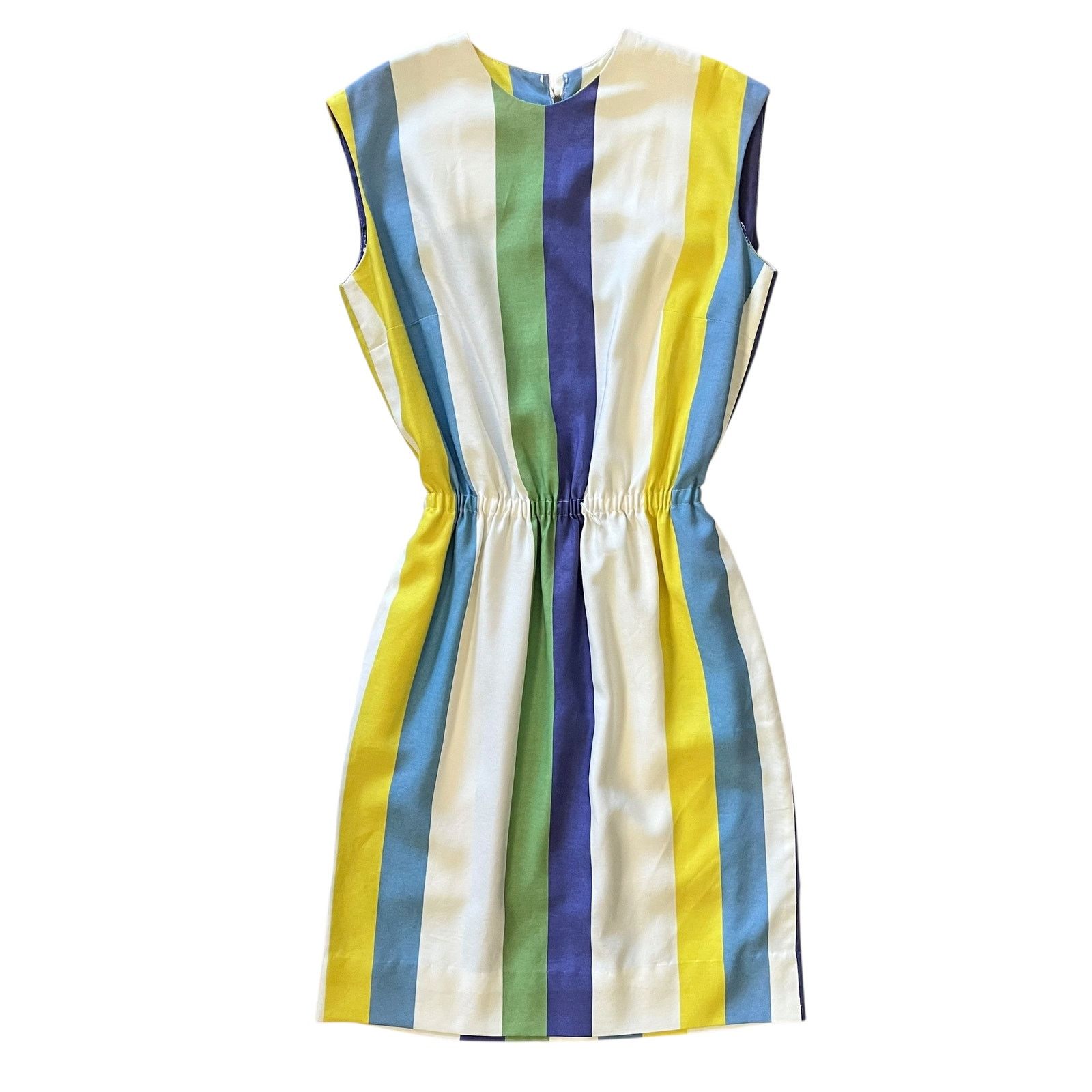Vintage Vintage Stacy Ames 1960s Striped Sleeveless Sheath Dress Size S / US 4 / IT 40 - 9 Thumbnail