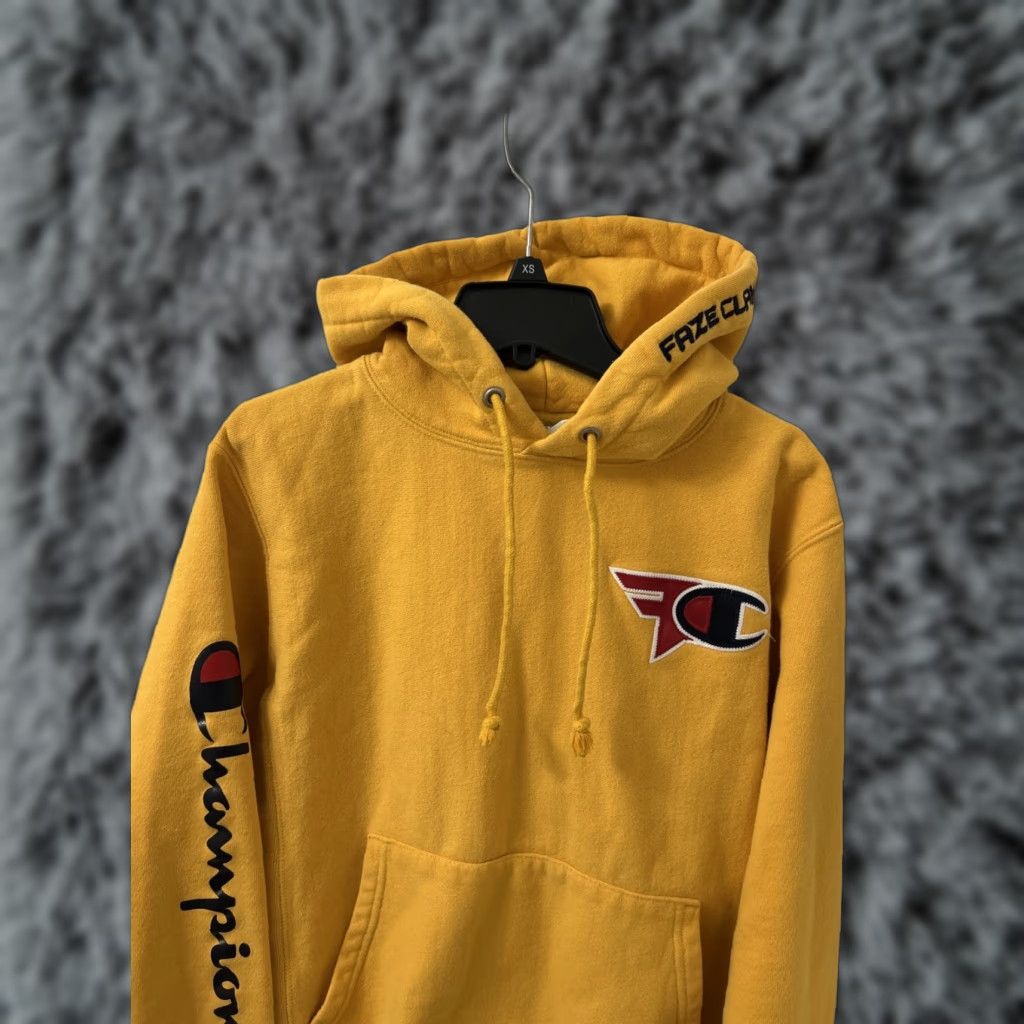 Champion Champion Reverse Weave x Faze Clan Hoodie Mens S Yellow Pullover Logo Sweatshirt Size US S / EU 44-46 / 1 - 1 Thumbnail