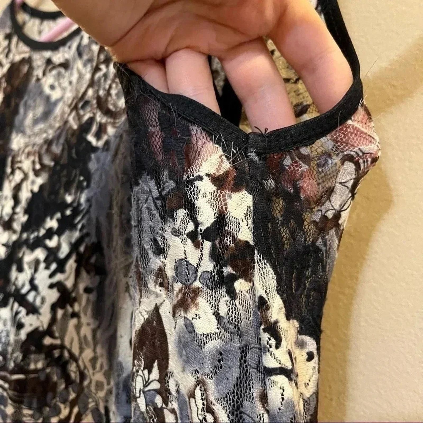 Other AB Studio Floral Fit & Flare Dress SZ 8 Black Sleeveless Size M / US 6-8 / IT 42-44 - 5 Thumbnail
